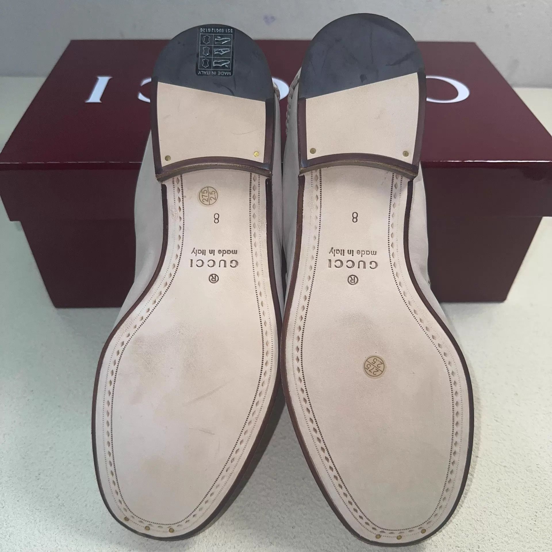 Gucci Beige Leather Slip-On Loafers Size 8 Size US 8 / EU 41 - 4 Thumbnail