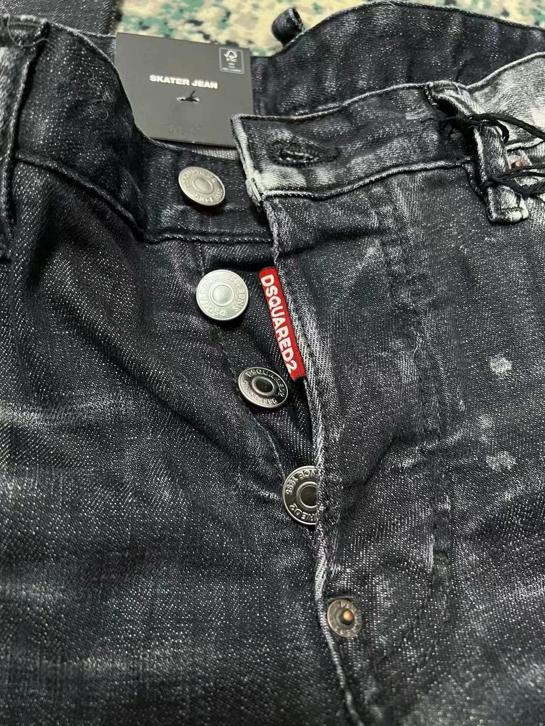 Dsquared2 Black Paint Splatter Denim Jeans Size 30 Size US 30 / EU 46 - 3 Thumbnail