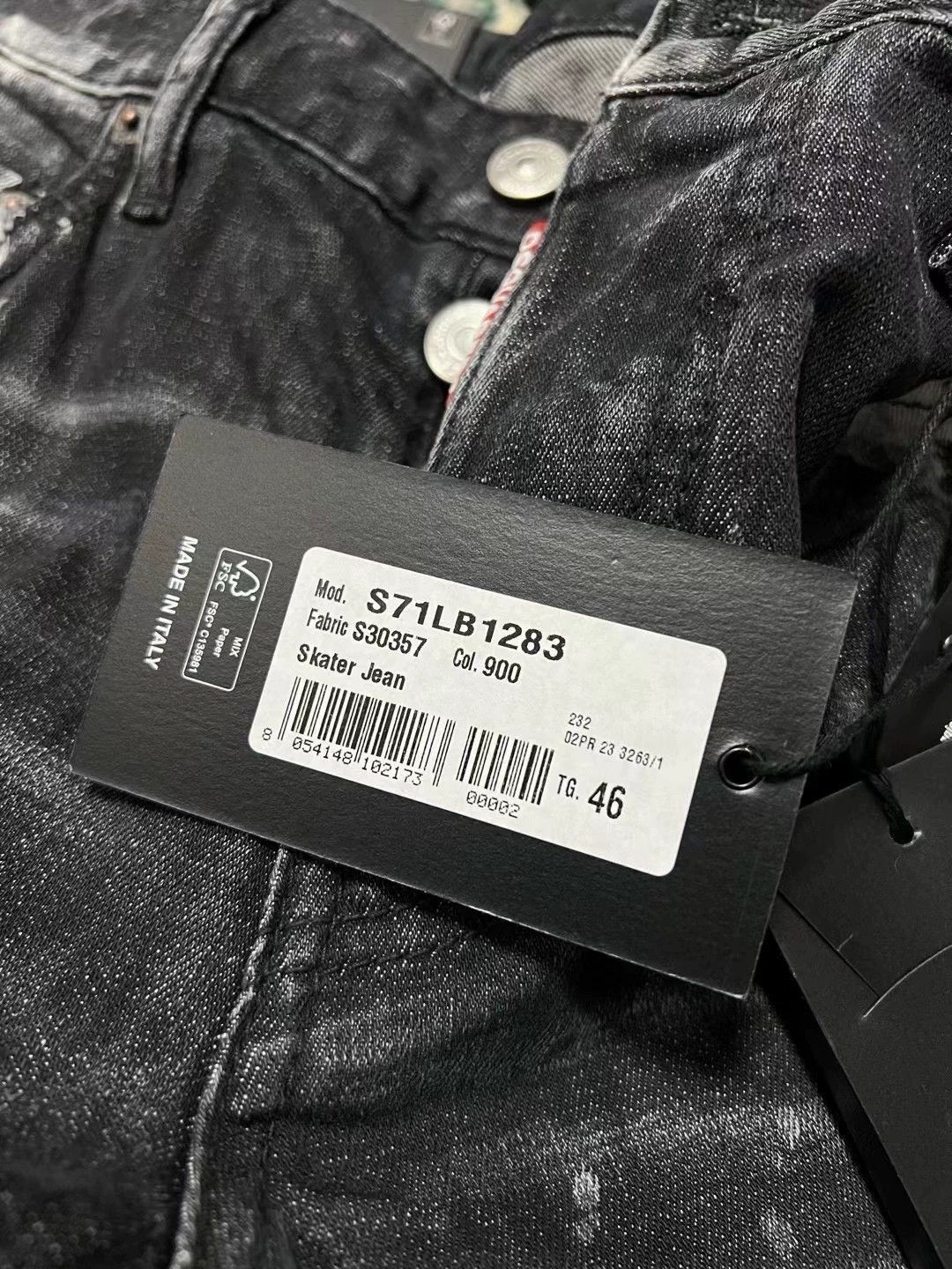 Dsquared2 Black Paint Splatter Denim Jeans Size 30 Size US 30 / EU 46 - 9 Thumbnail