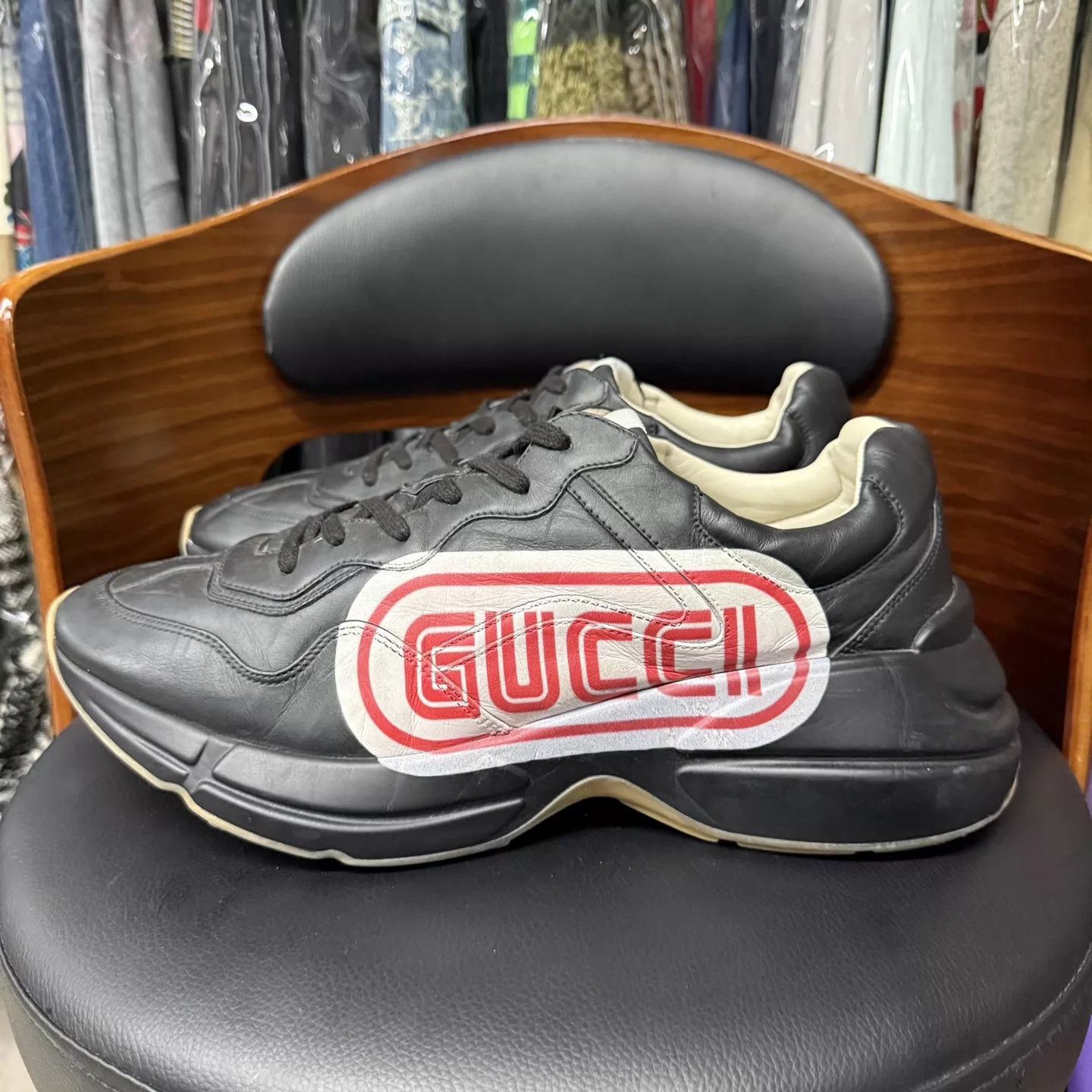 Gucci Black Lowtop Sneakers Size 12 Size US 12 / EU 45 - 6 Thumbnail