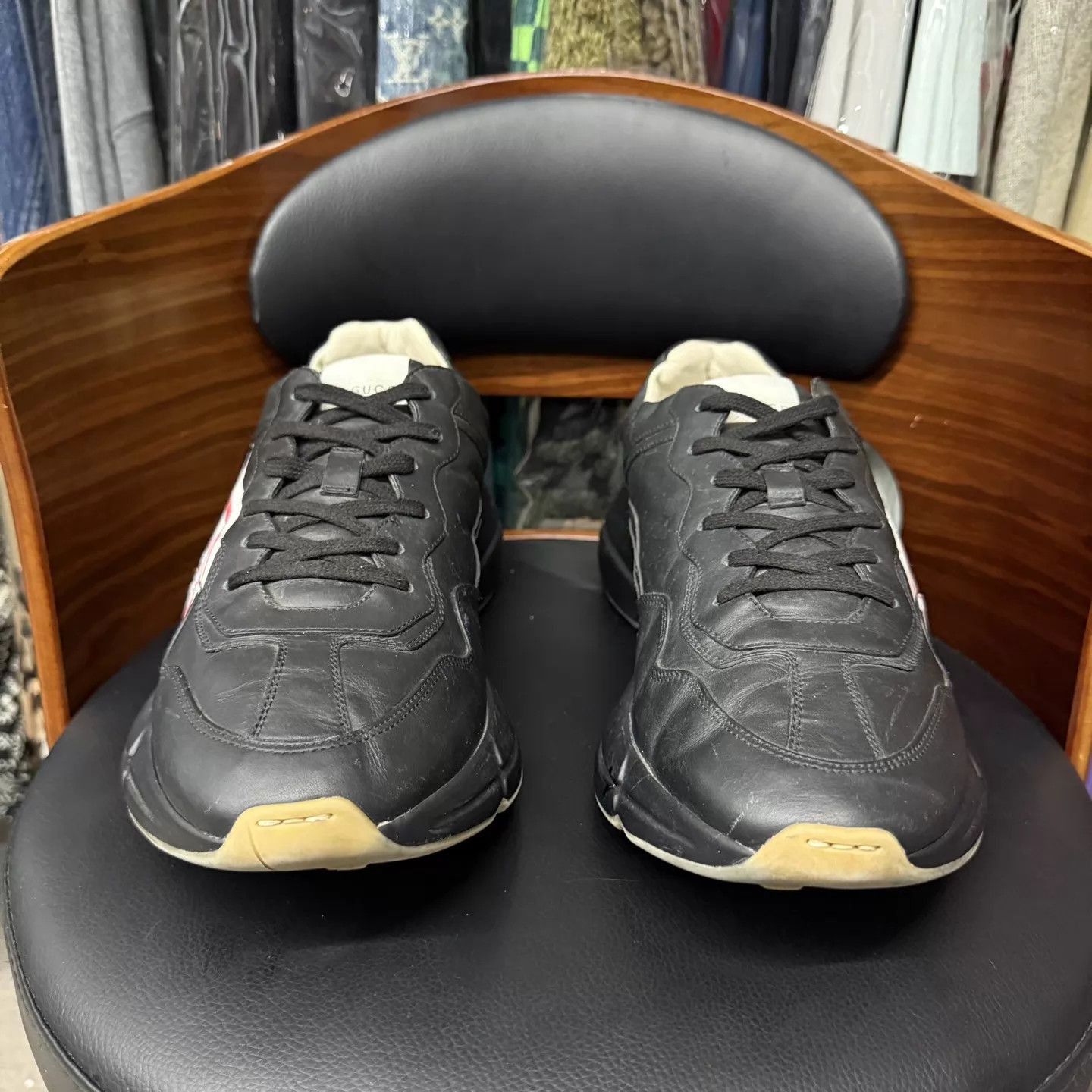 Gucci Black Lowtop Sneakers Size 12 Size US 12 / EU 45 - 2 Thumbnail