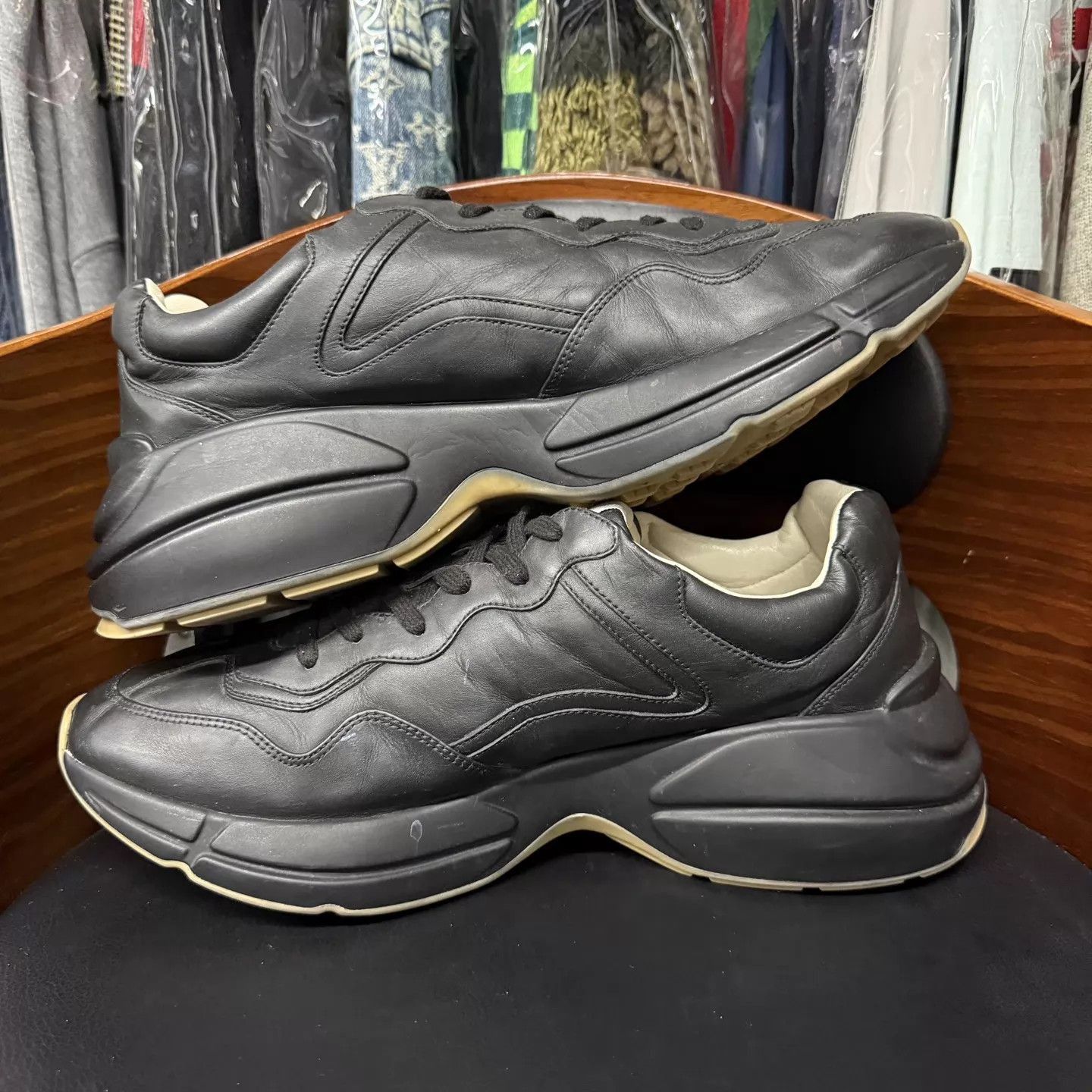 Gucci Black Lowtop Sneakers Size 12 Size US 12 / EU 45 - 7 Thumbnail