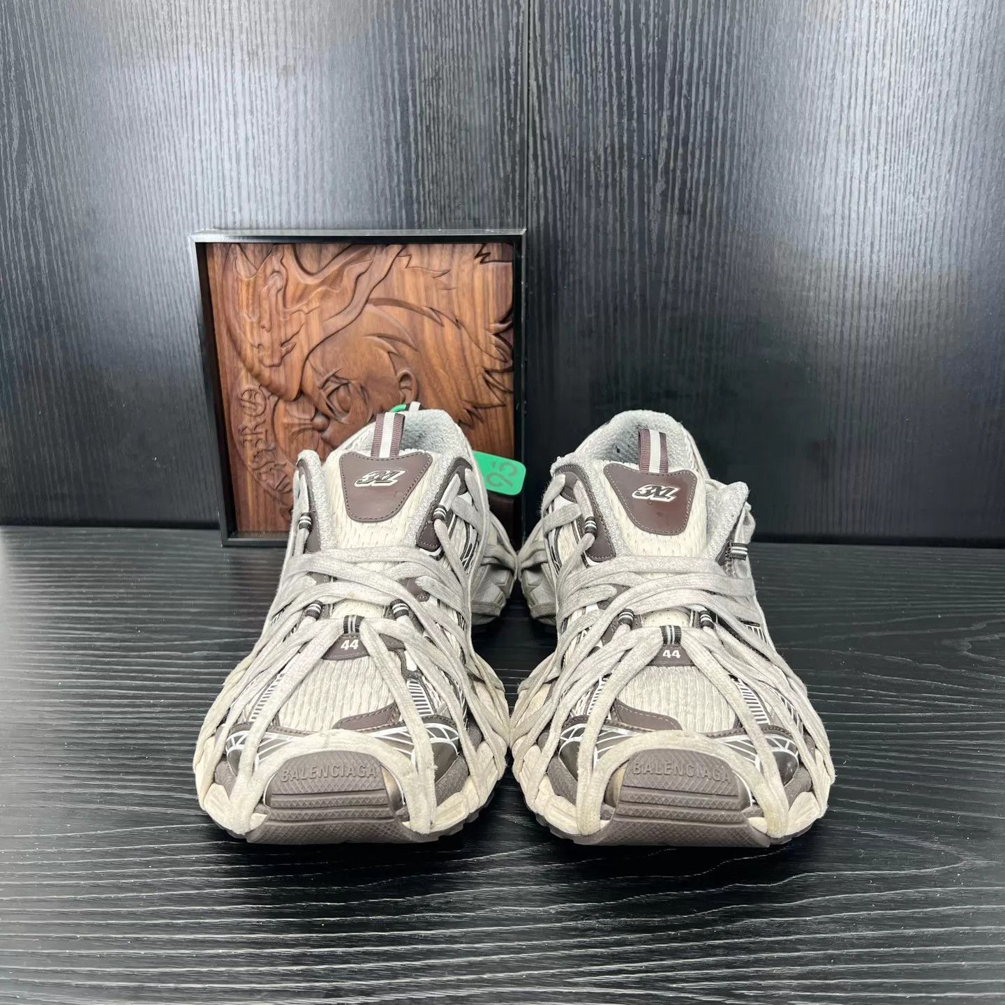 Balenciaga Gray Athletic Sneakers with Intricate Lacing Design Size US 11 / EU 44 - 4 Thumbnail