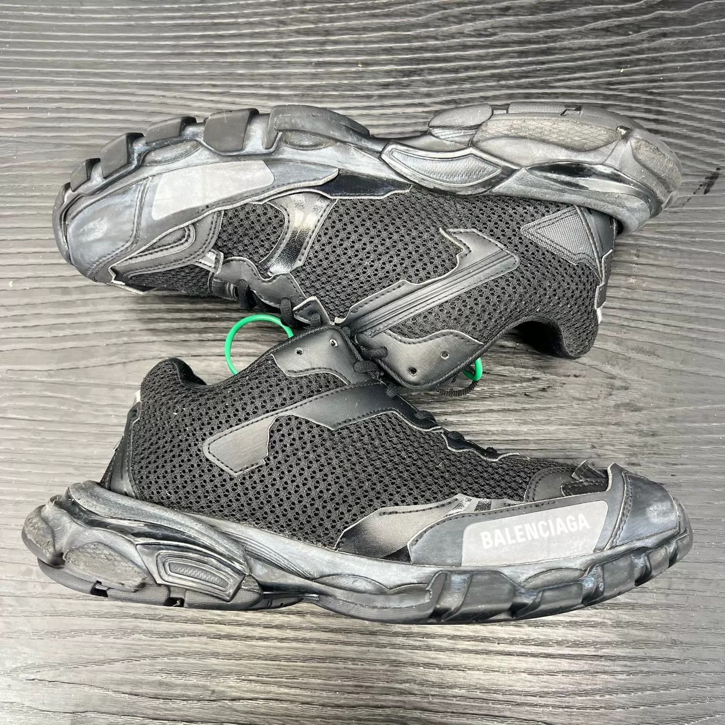 Balenciaga Black Chunky Mesh Low-Top Sneakers Size US 8 / EU 41 - 3 Thumbnail