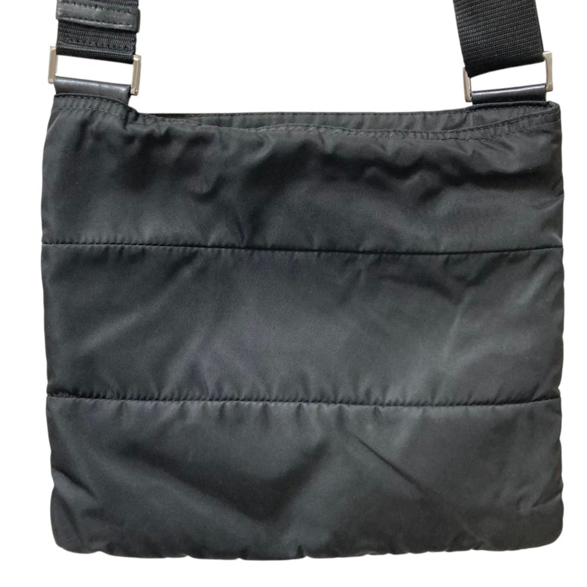 Prada PRADA Triangle Logo Shoulder Bag, Black, for Men and Women Size ONE SIZE - 3 Thumbnail