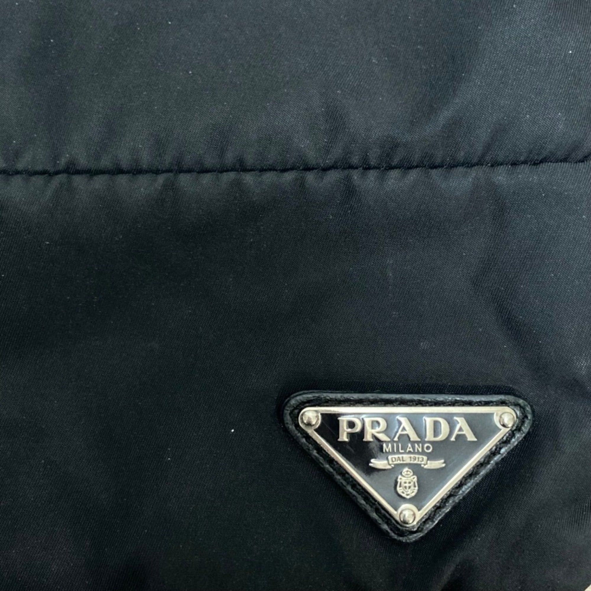 Prada PRADA Triangle Logo Shoulder Bag, Black, for Men and Women Size ONE SIZE - 12 Thumbnail