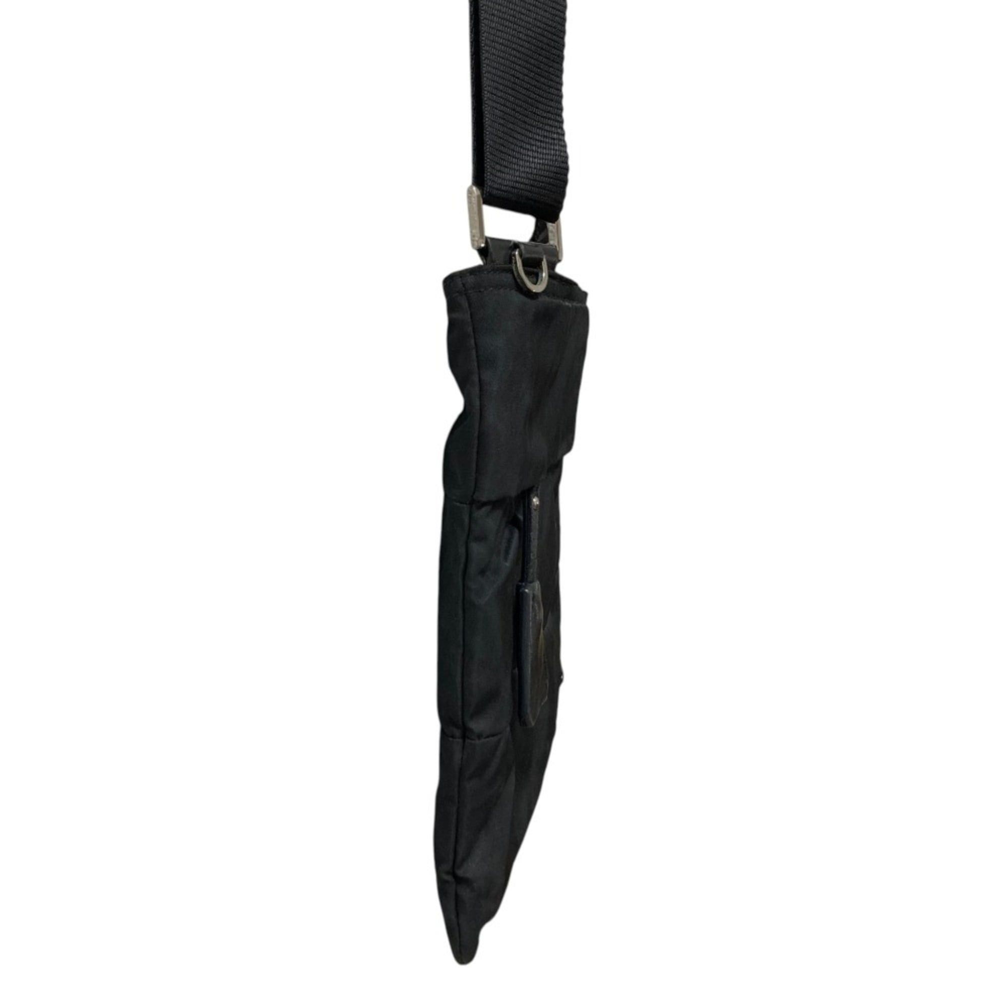 Prada PRADA Triangle Logo Shoulder Bag, Black, for Men and Women Size ONE SIZE - 2 Thumbnail
