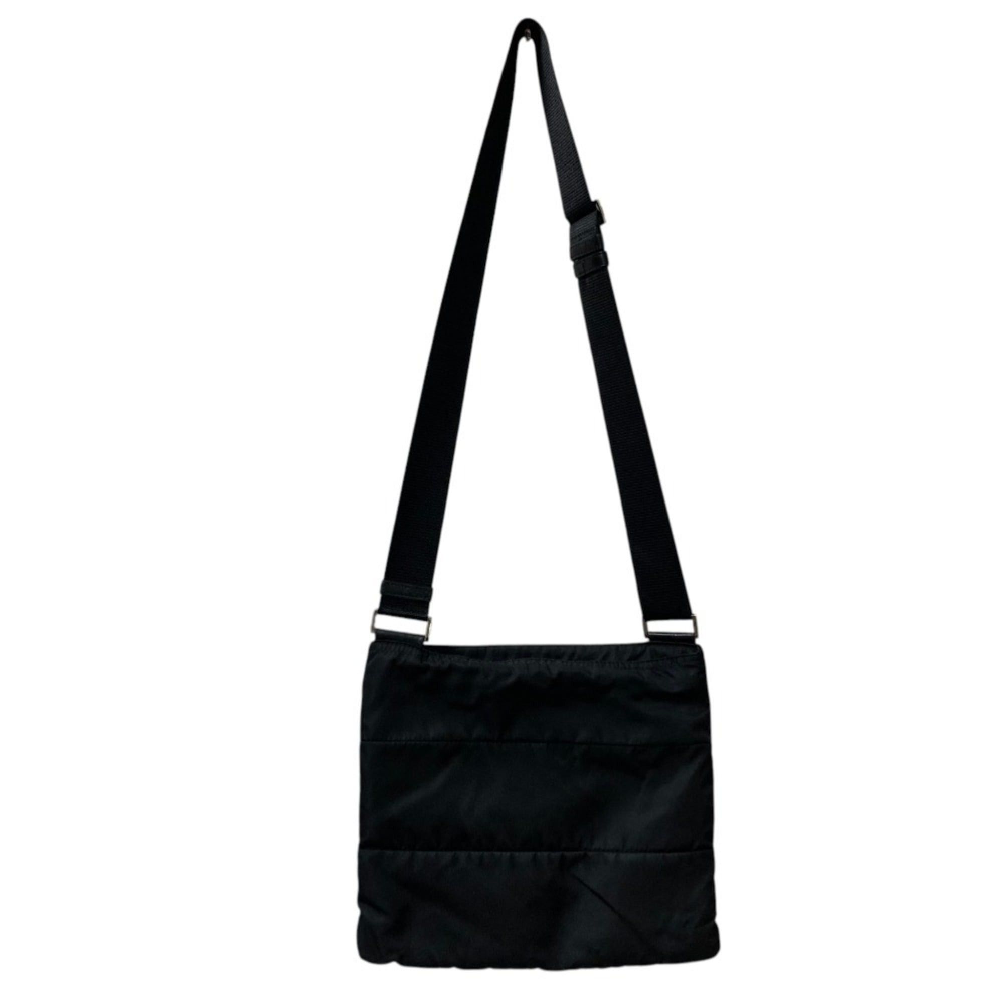 Prada PRADA Triangle Logo Shoulder Bag, Black, for Men and Women Size ONE SIZE - 8 Thumbnail