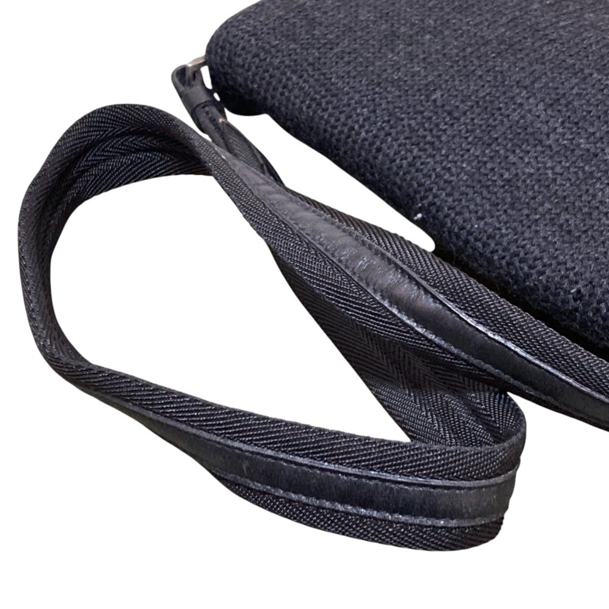 PRADA Wool Knit Shoulder Bag B9442 Black Women\