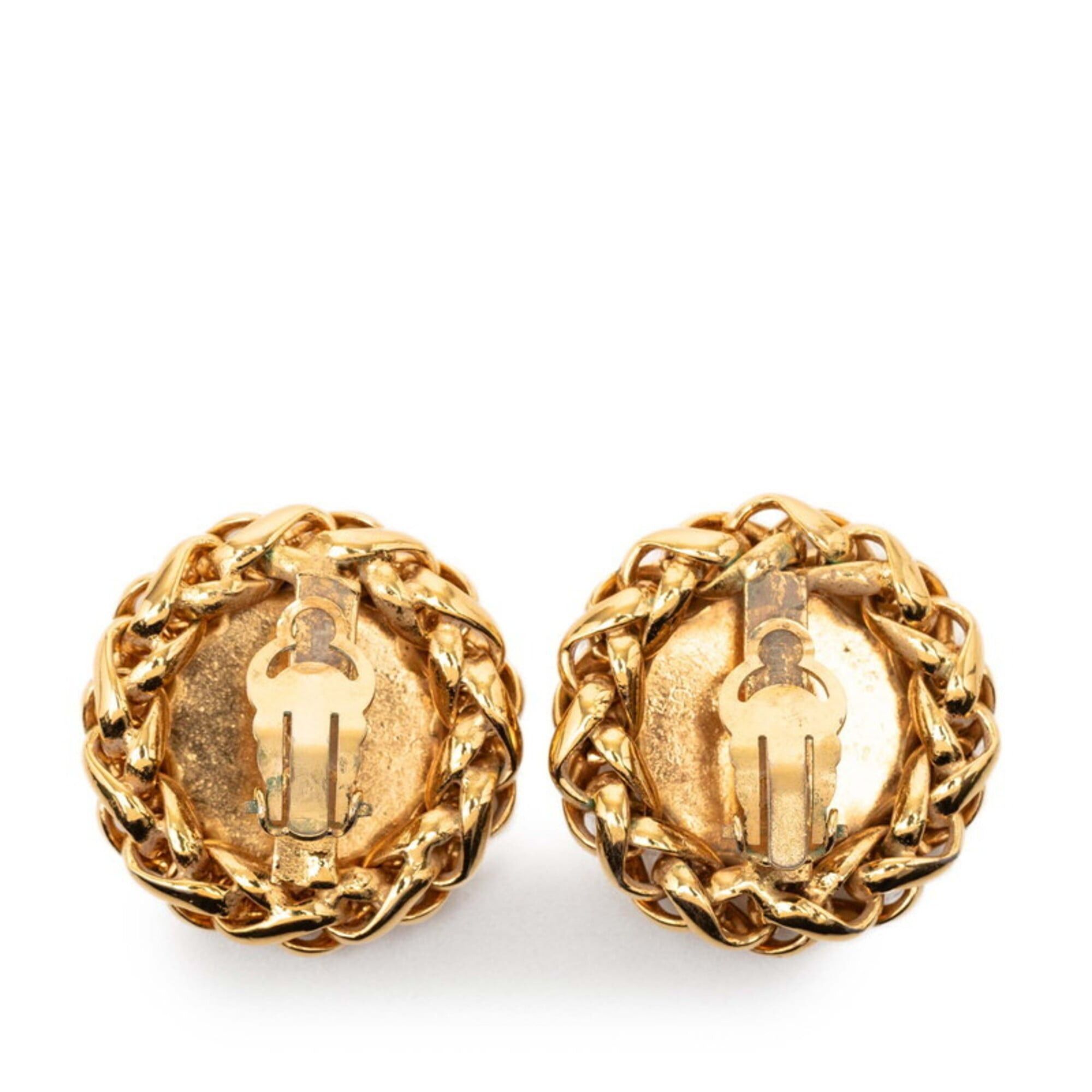 Chanel Chanel Wheat and Rice Earrings, Coco Mark Logo, Gold Plated, Women's Earrings Size ONE SIZE - 2 Thumbnail