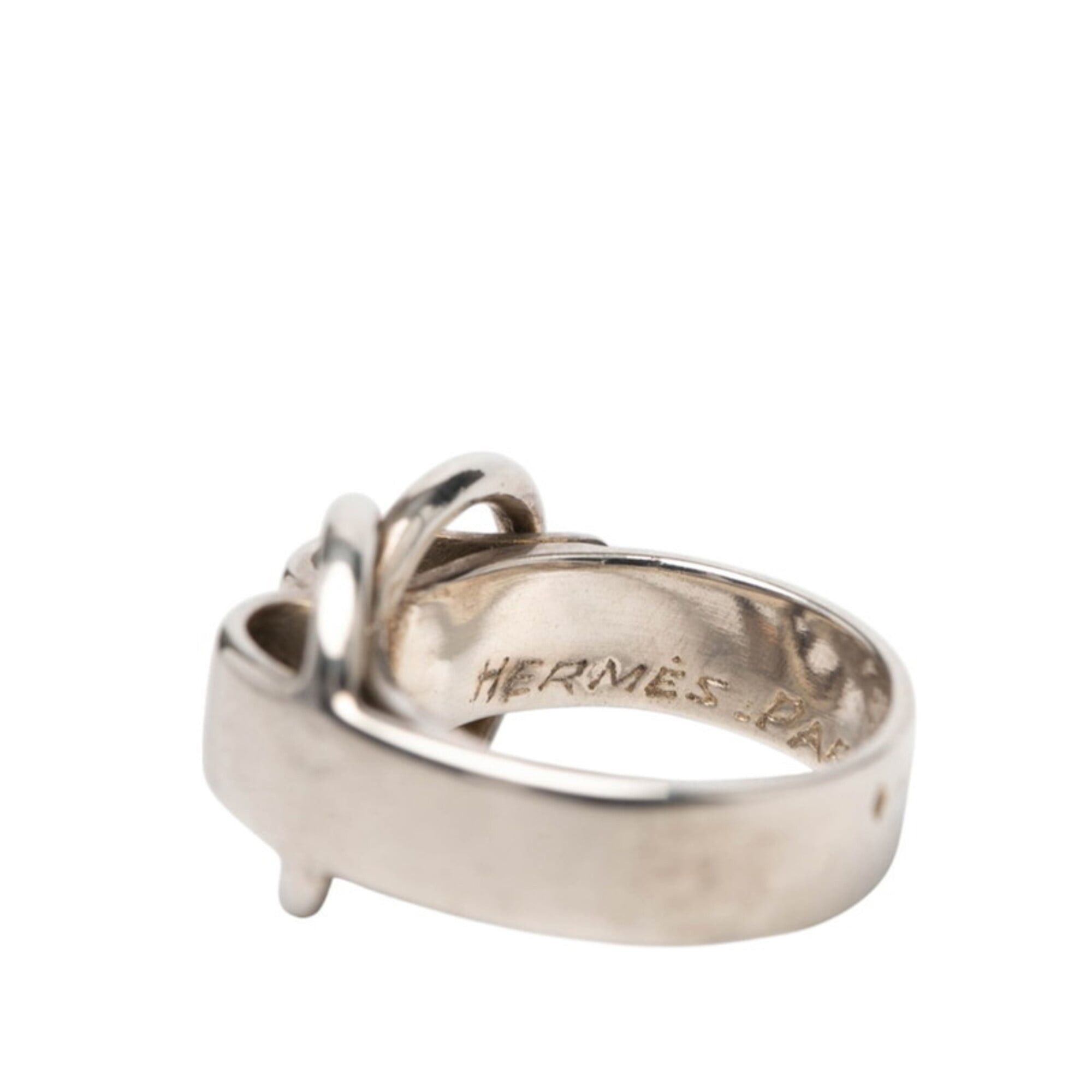 Hermes Hermes Deux the No Vintage Ring, Silver (SV925), Women's Ring Size ONE SIZE - 4 Thumbnail