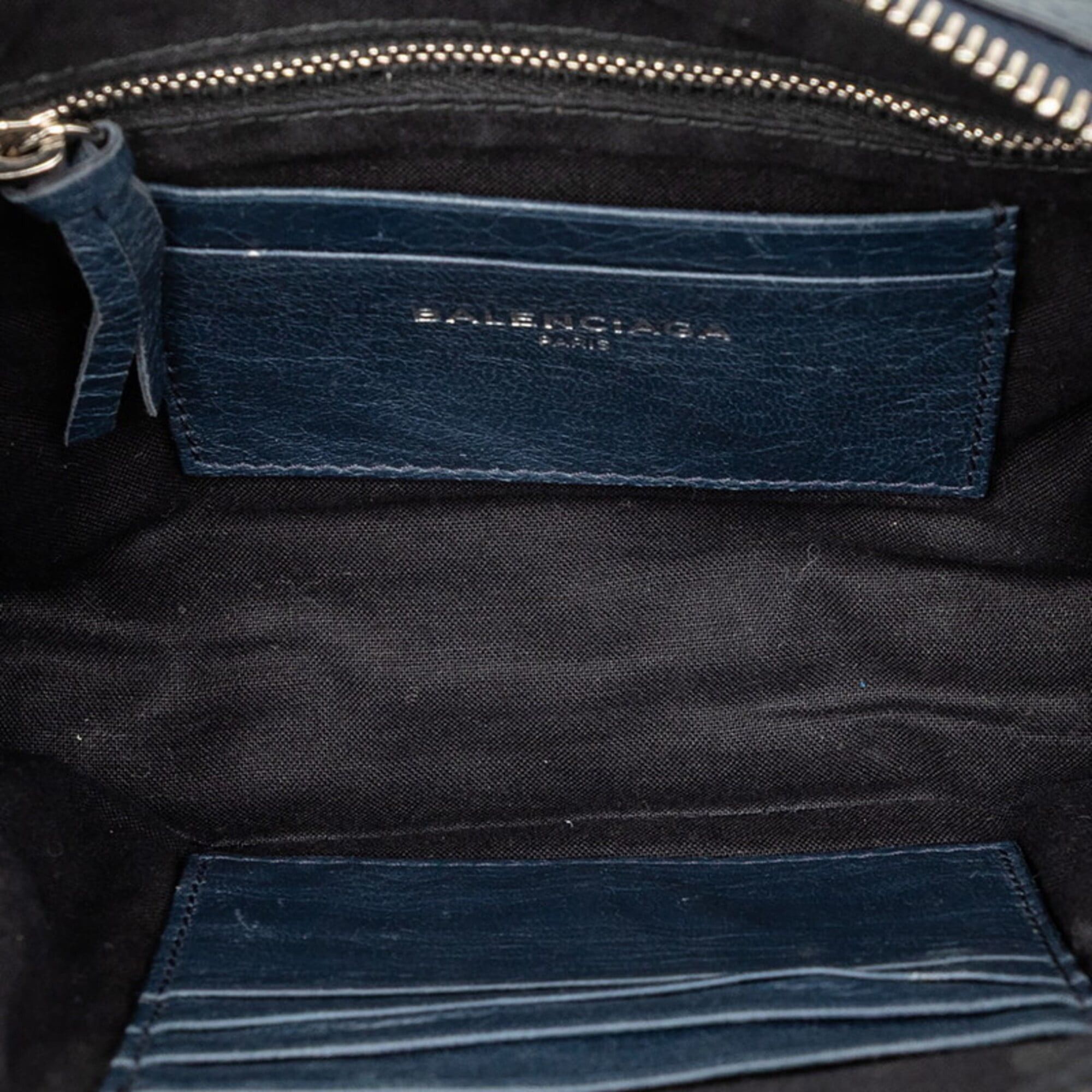 Balenciaga Balenciaga Classic Reporter XS Crossbody Shoulder Bag 488795 Blue Leather Women's BALENCIAGA Size ONE SIZE - 4 Thumbnail
