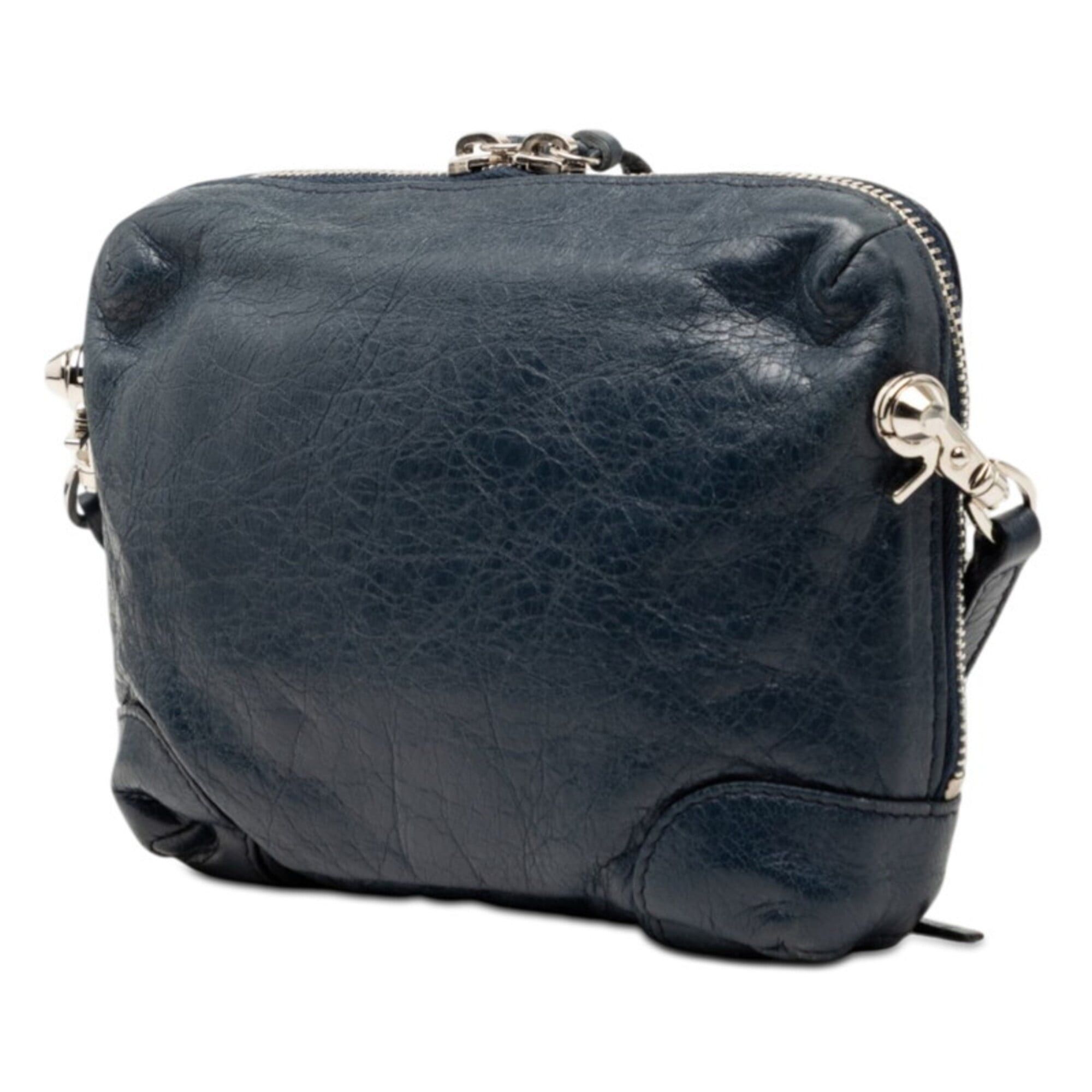 Balenciaga Balenciaga Classic Reporter XS Crossbody Shoulder Bag 488795 Blue Leather Women's BALENCIAGA Size ONE SIZE - 2 Thumbnail