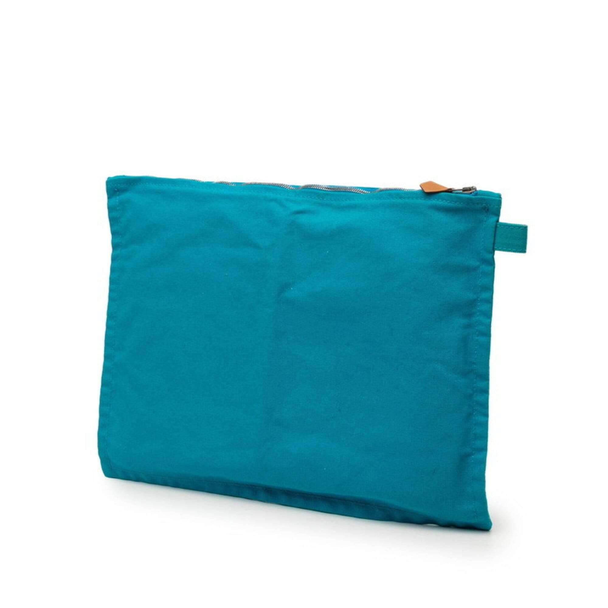 Hermes Hermes Bora Pouch GM H Logo Handbag Second Bag Blue Canvas Women's HERMES Size ONE SIZE - 2 Thumbnail