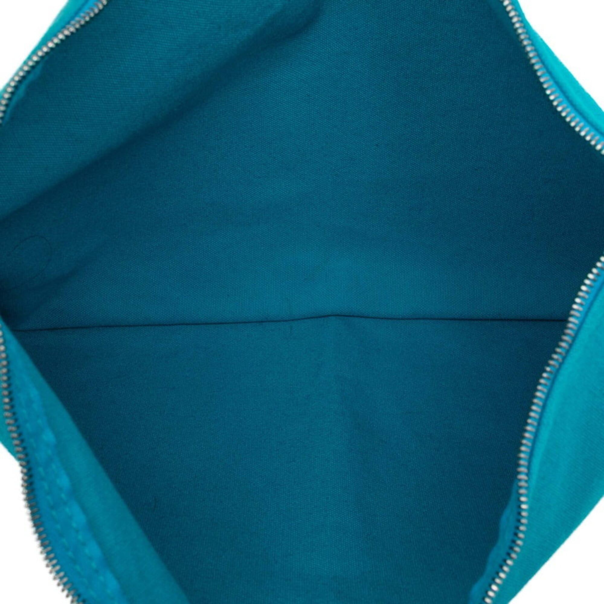 Hermes Hermes Bora Pouch GM H Logo Handbag Second Bag Blue Canvas Women's HERMES Size ONE SIZE - 5 Thumbnail
