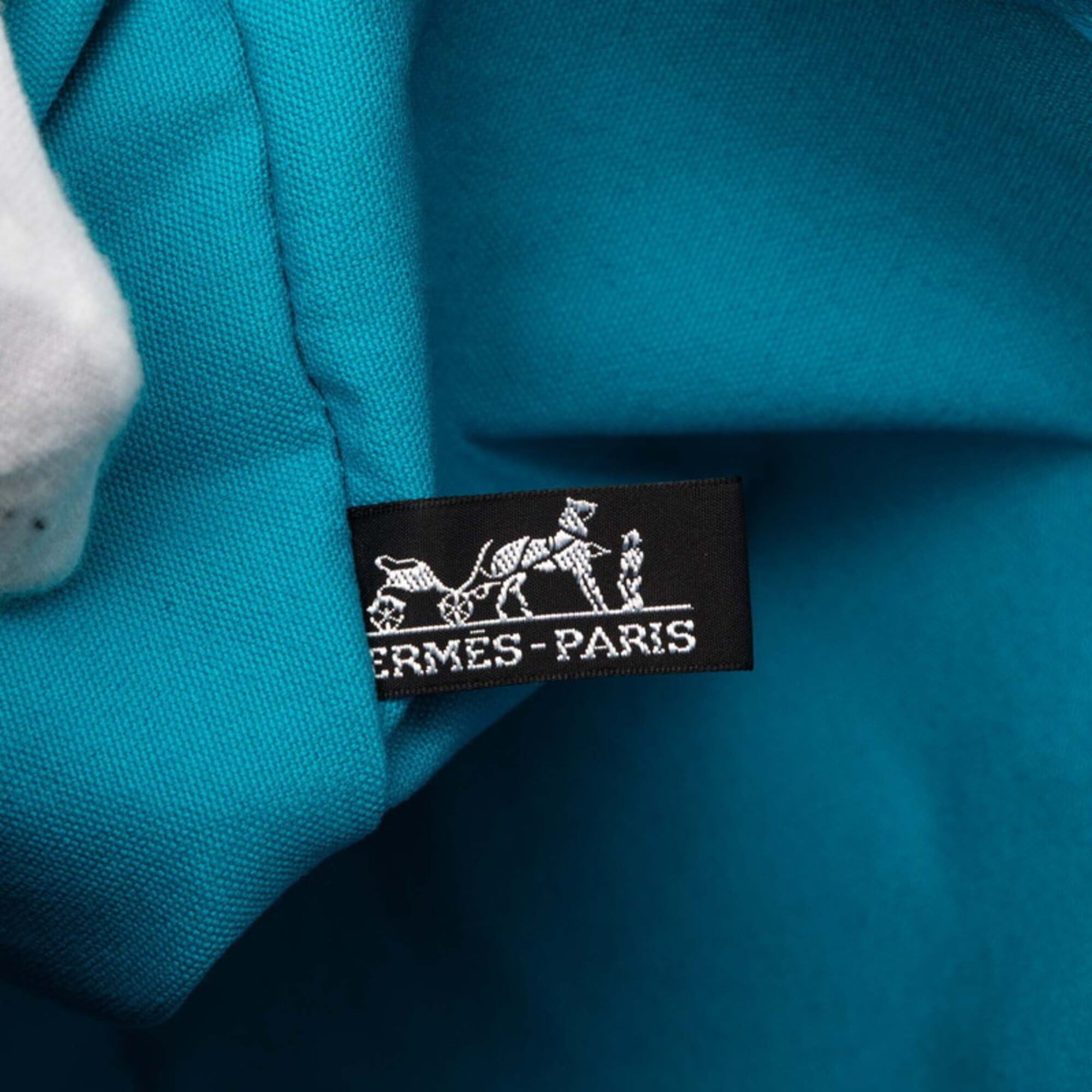 Hermes Hermes Bora Pouch GM H Logo Handbag Second Bag Blue Canvas Women's HERMES Size ONE SIZE - 6 Thumbnail