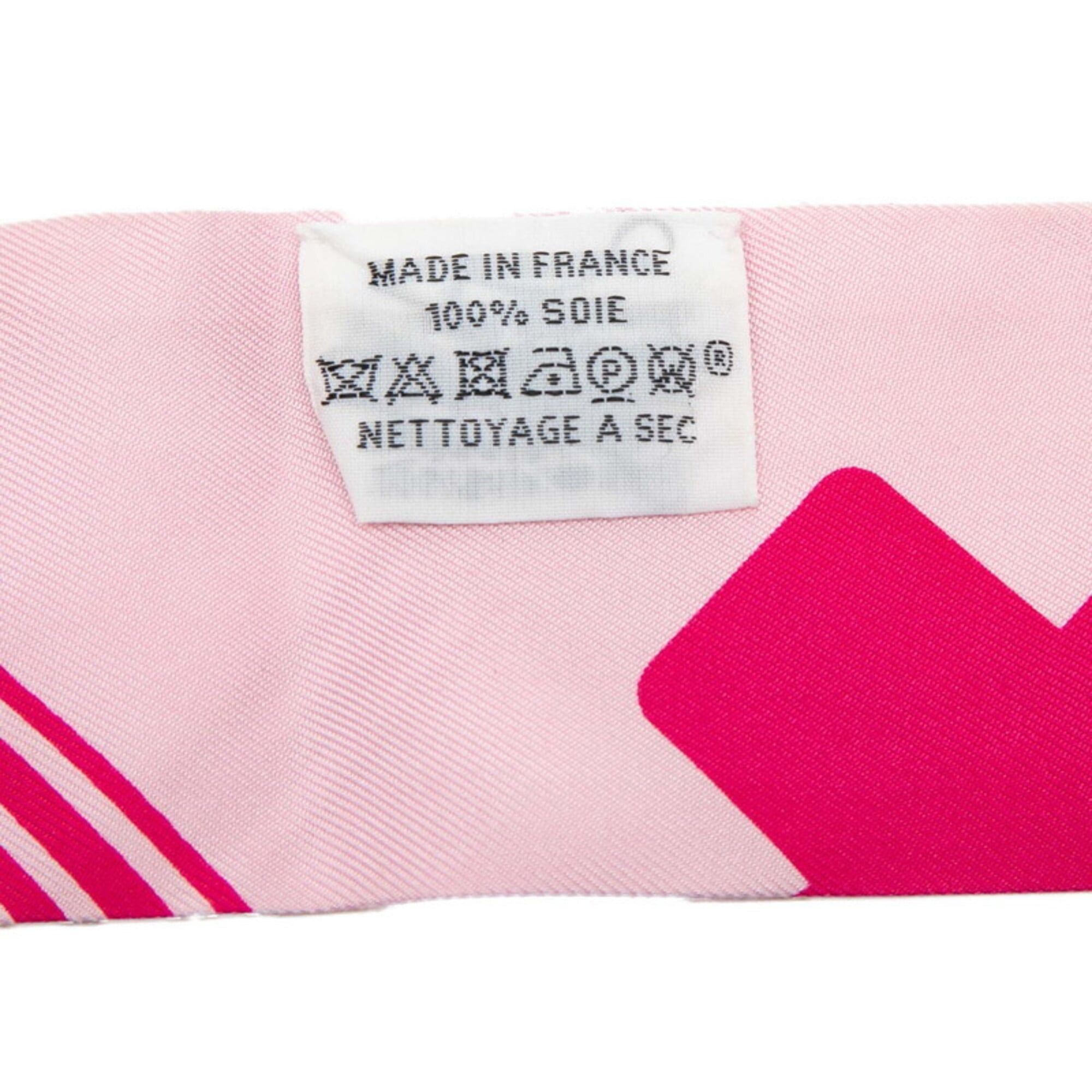 Hermes Hermes Twilly Les Coupes Tattoo Scarf Muffler Pink Silk Women's HERMES Size ONE SIZE - 5 Thumbnail