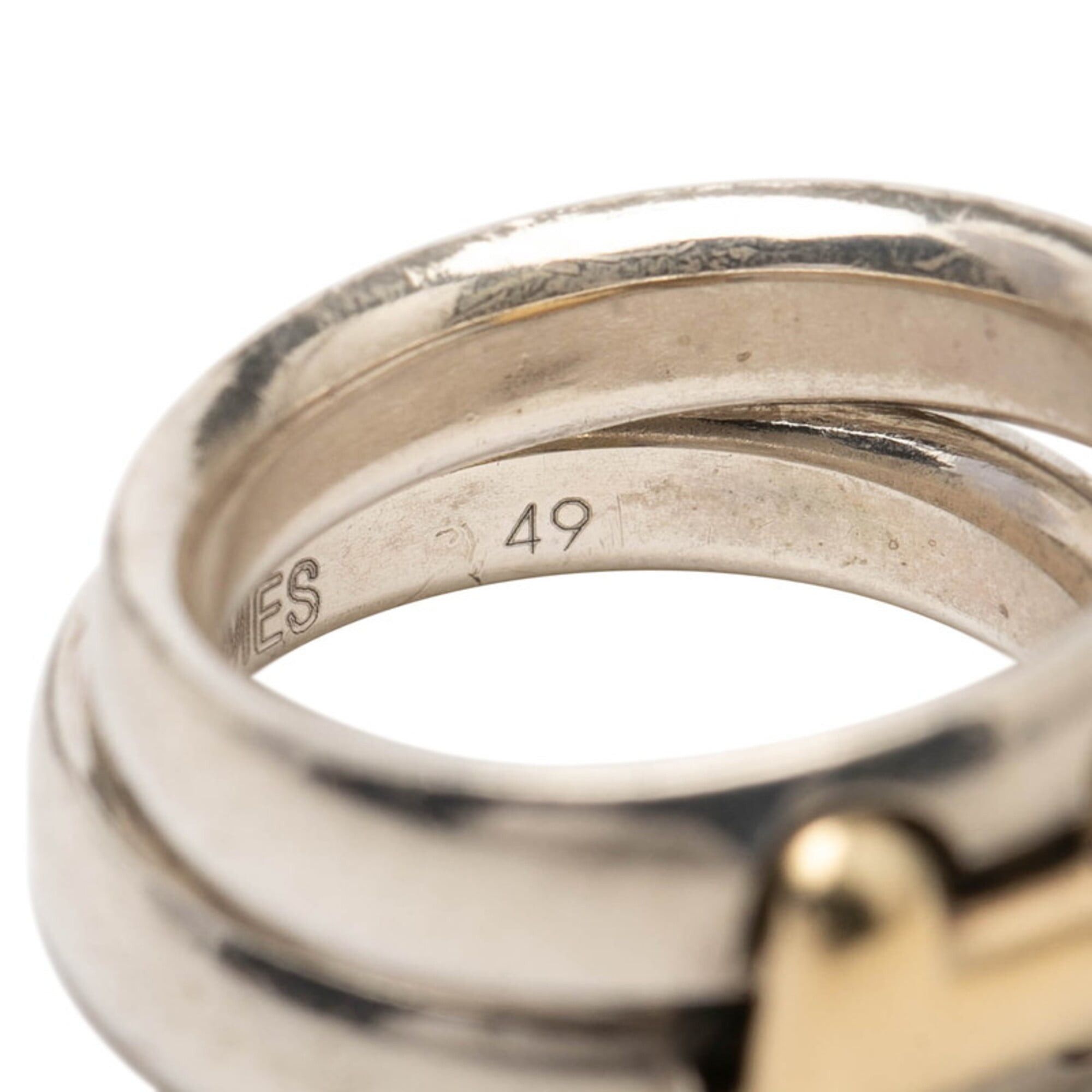 Hermes Hermes History Ring, Size 49, SV925 Silver and 18KYG Yellow Gold Combination, Women's. Size ONE SIZE - 6 Thumbnail