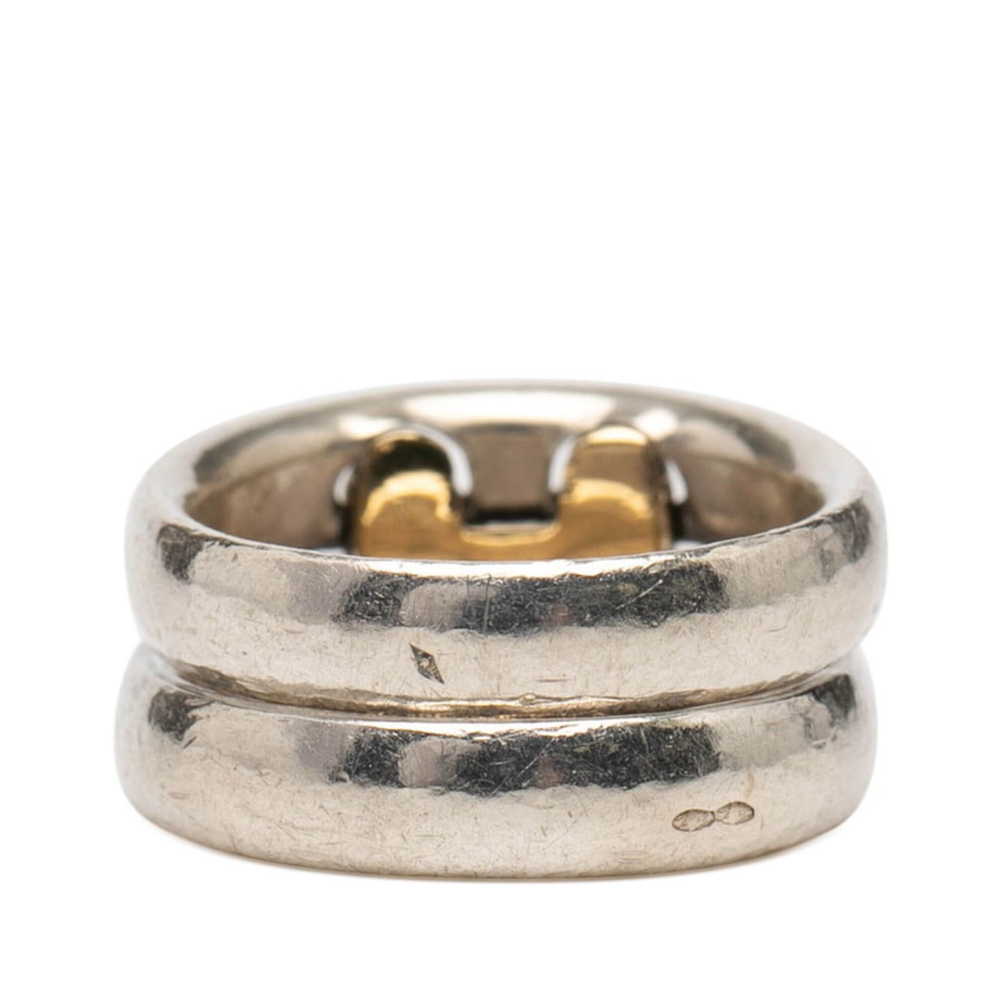 Hermes Hermes History Ring, Size 49, SV925 Silver and 18KYG Yellow Gold Combination, Women's. Size ONE SIZE - 3 Thumbnail