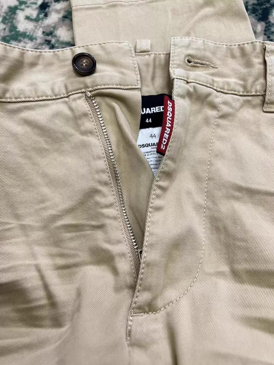 Dsquared2 Beige Casual Pants with Text Print - Size 28 Size US 28 / EU 44 - 3 Thumbnail