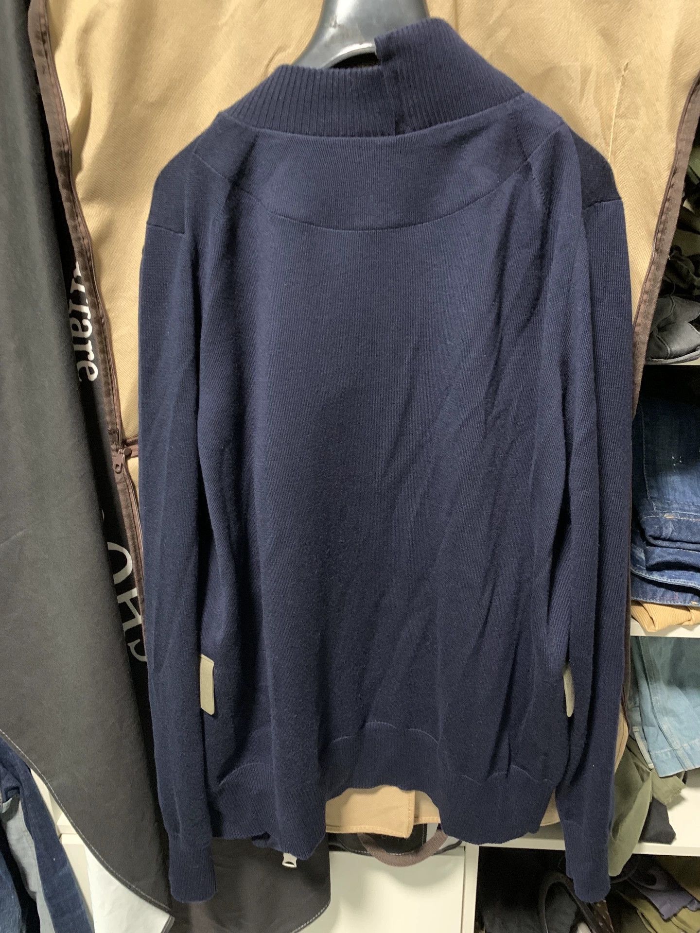Sacai Blue Zip-Front Bomber Jacket with Contrast Pockets - M Size US M / EU 48-50 / 2 - 3 Thumbnail