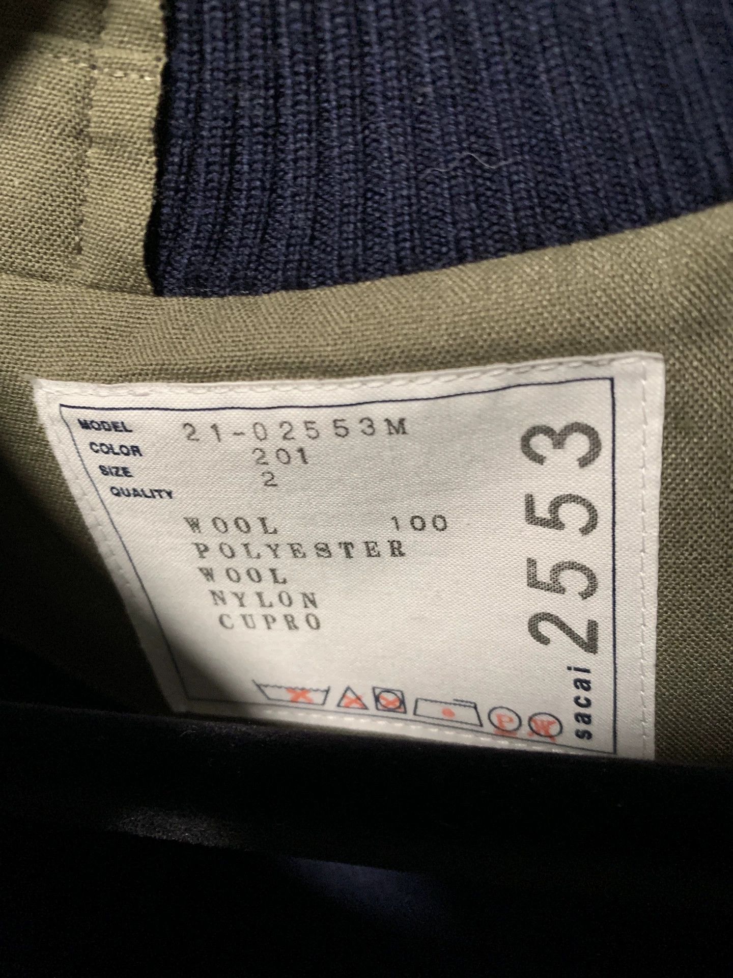 Sacai Blue Zip-Front Bomber Jacket with Contrast Pockets - M Size US M / EU 48-50 / 2 - 4 Thumbnail