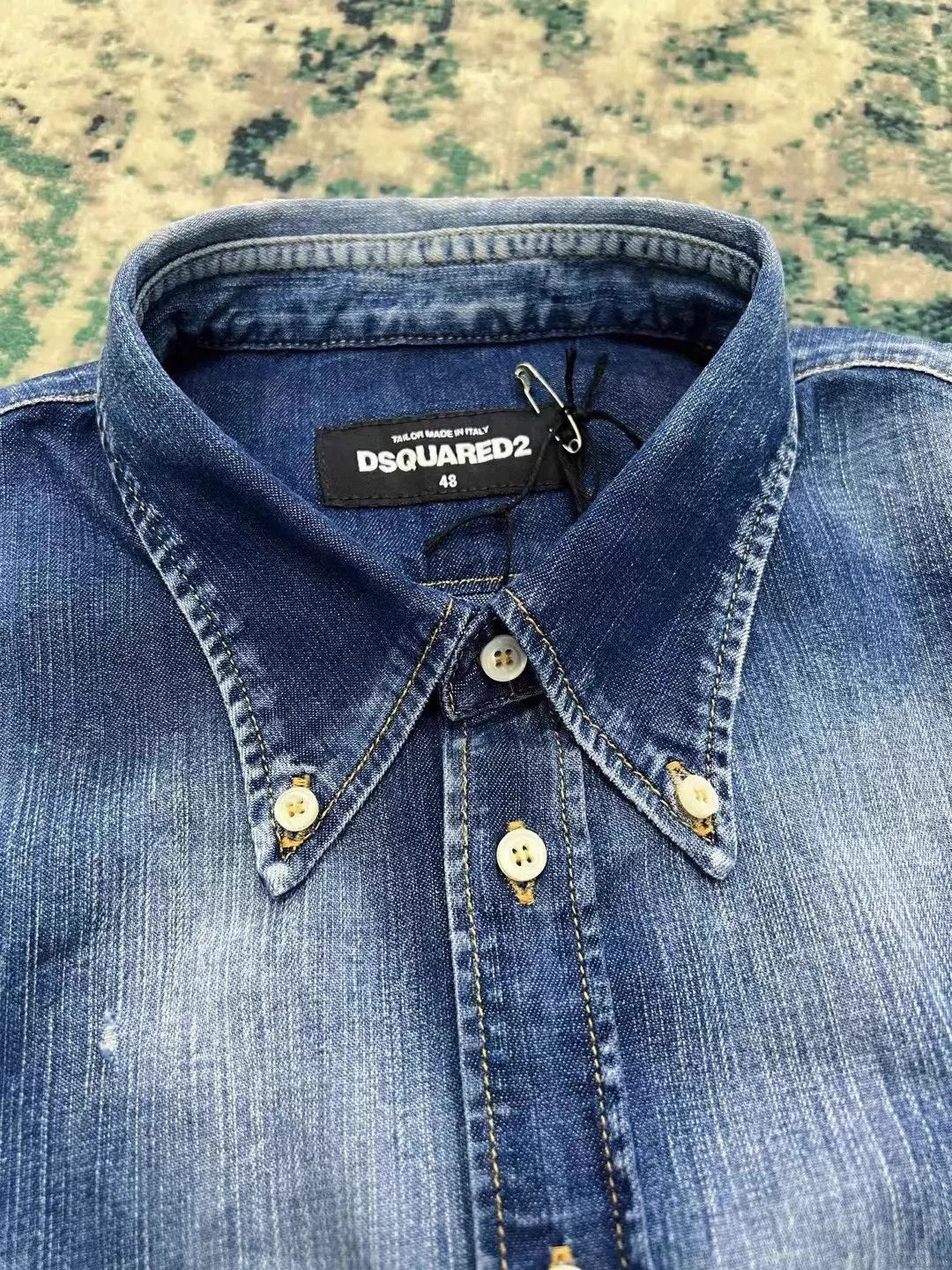 Dsquared2 Blue Long Sleeve Button-Up Shirt Size S Size US S / EU 44-46 / 1 - 4 Thumbnail
