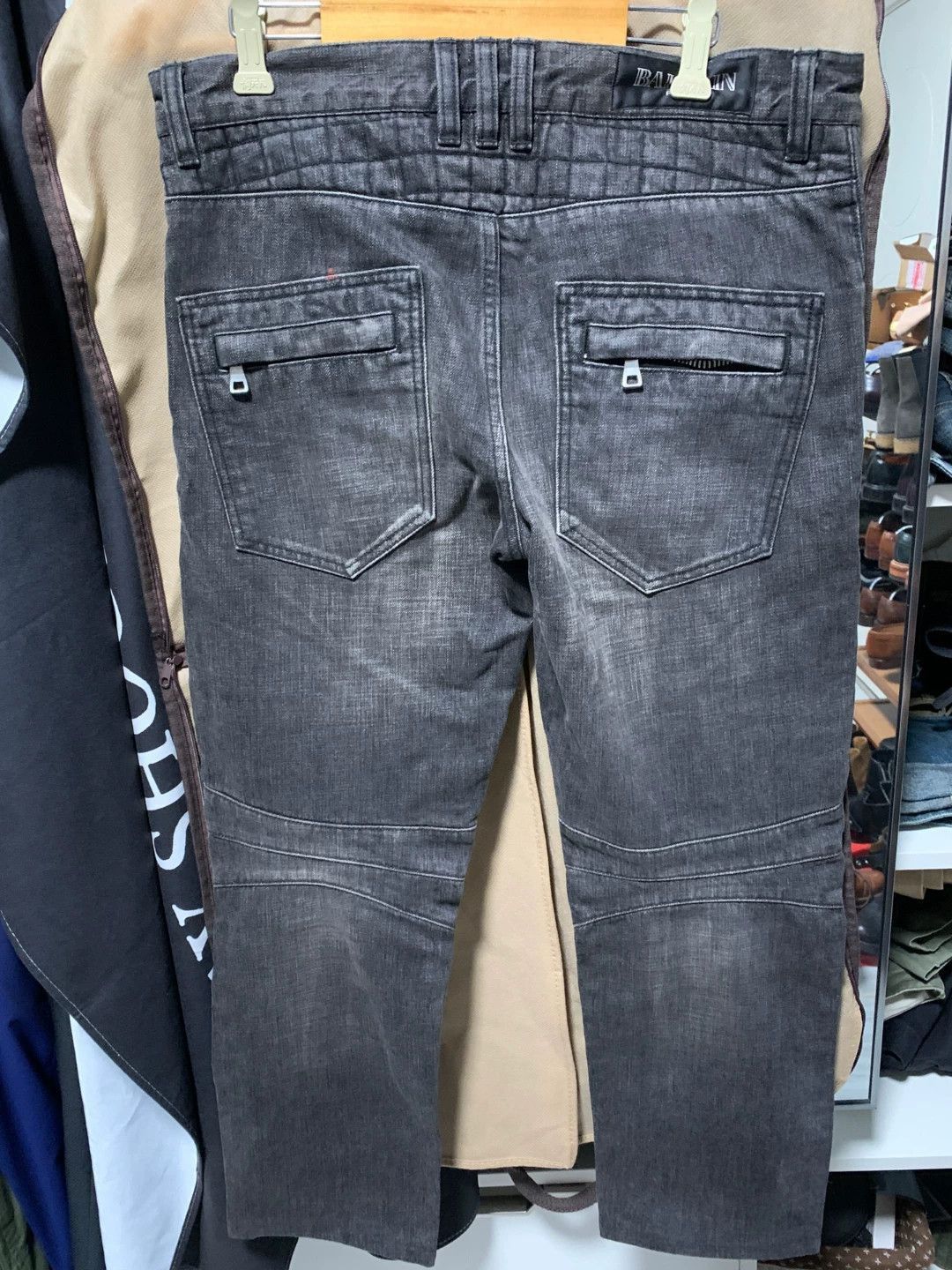 Balmain Gray Denim Pants with Cargo Pockets - Size 30 Size US 30 / EU 46 - 2 Thumbnail