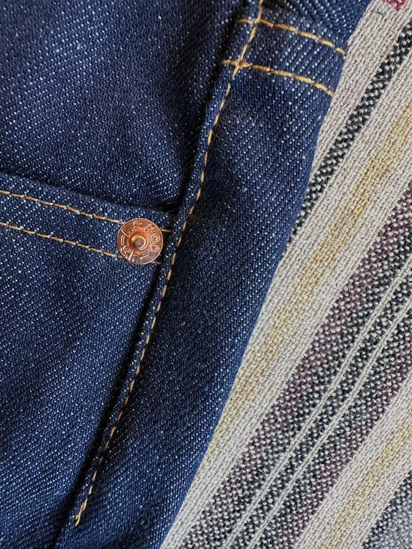 Levi's Blue Denim Straight-Leg Pants Size 36 Size US 36 / EU 52 - 5 Thumbnail