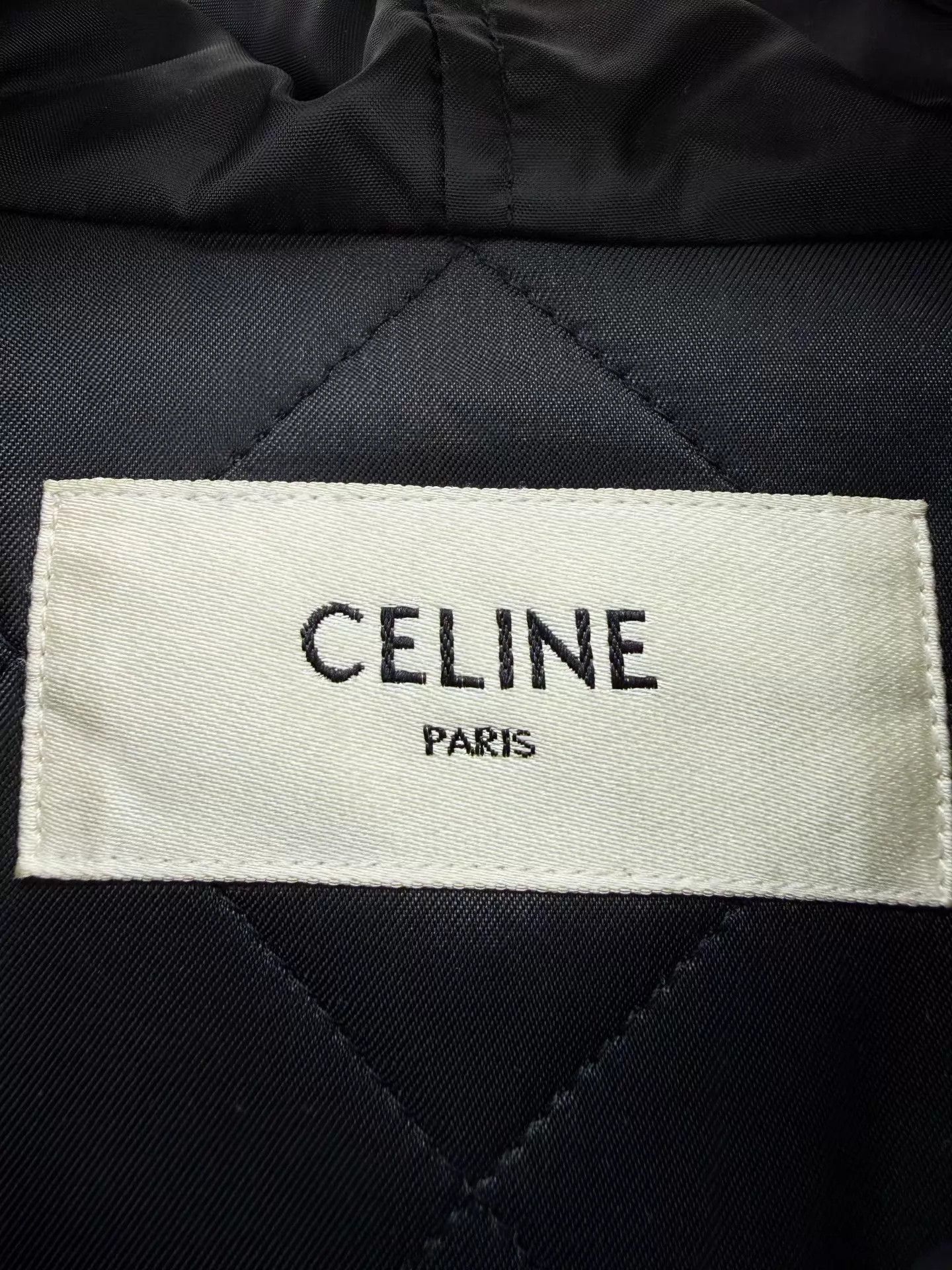 Celine Black Hooded Bomber Jacket with Ribbed Trim Size US M / EU 48-50 / 2 - 2 Thumbnail