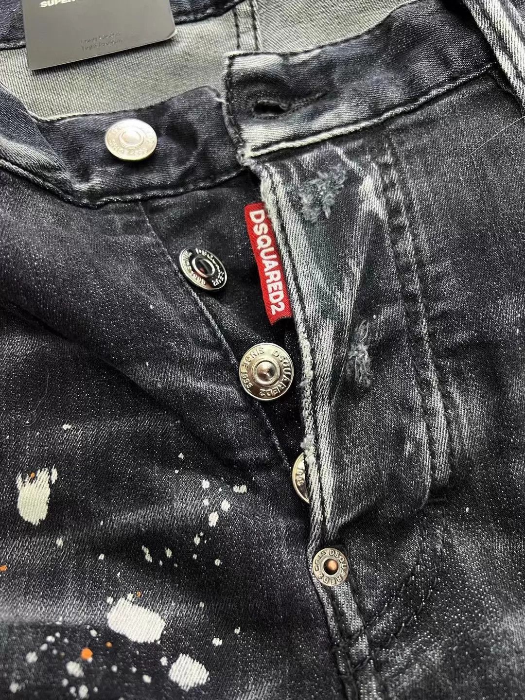 Dsquared2 Gray Distressed Paint Splatter Denim Jeans Size 30 Size US 30 / EU 46 - 3 Thumbnail