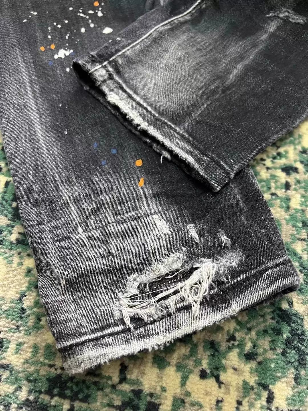 Dsquared2 Gray Distressed Paint Splatter Denim Jeans Size 30 Size US 30 / EU 46 - 6 Thumbnail