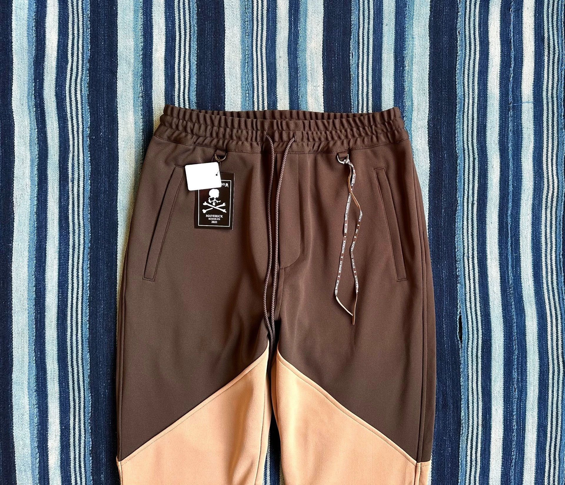 Mastermind Japan Brown Color Block Sweatpants with Drawstring Size US 34 / EU 50 - 4 Thumbnail