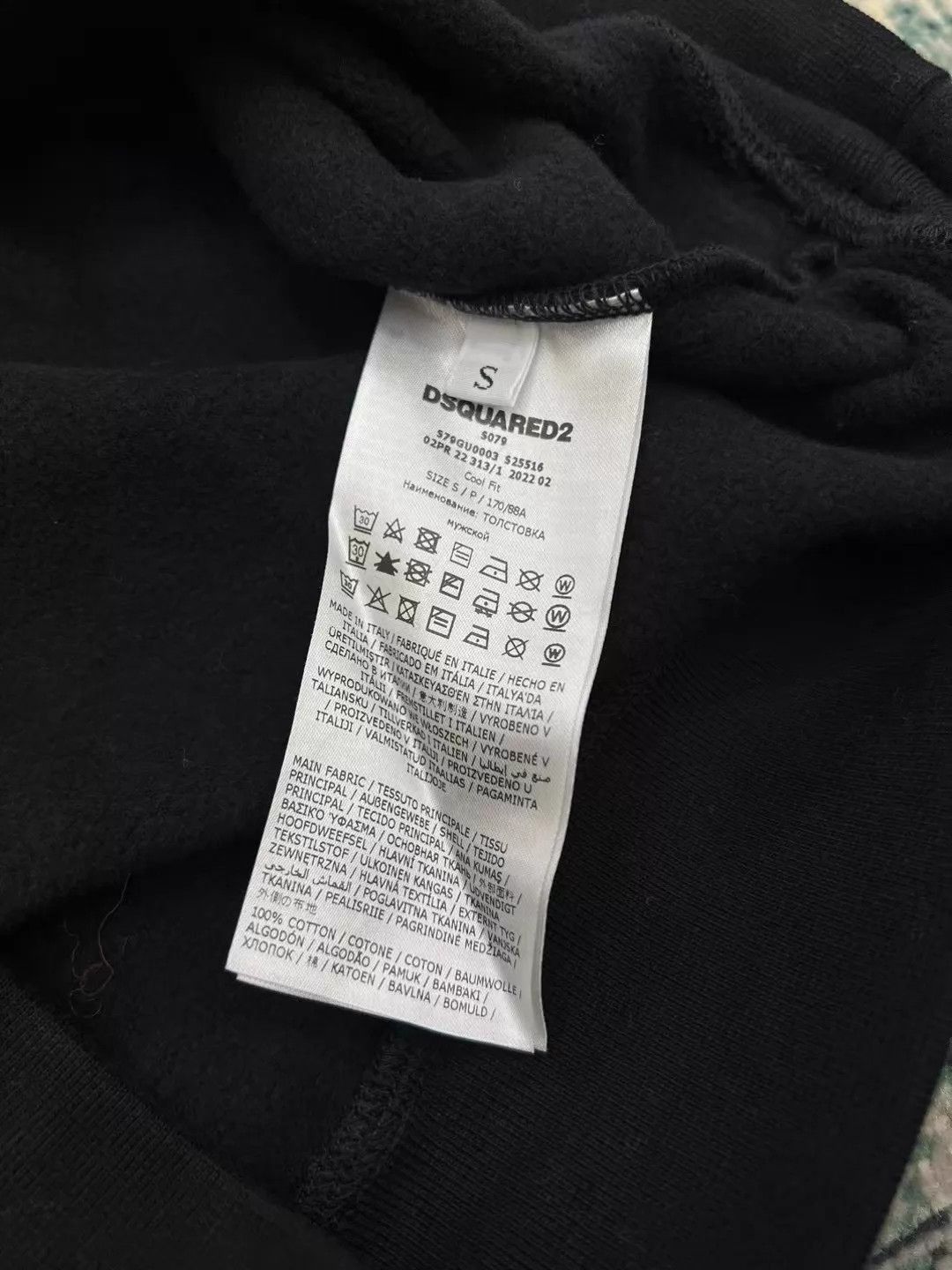 Dsquared2 Black 'ICON' Print Hoodie Size US S / EU 44-46 / 1 - 5 Thumbnail