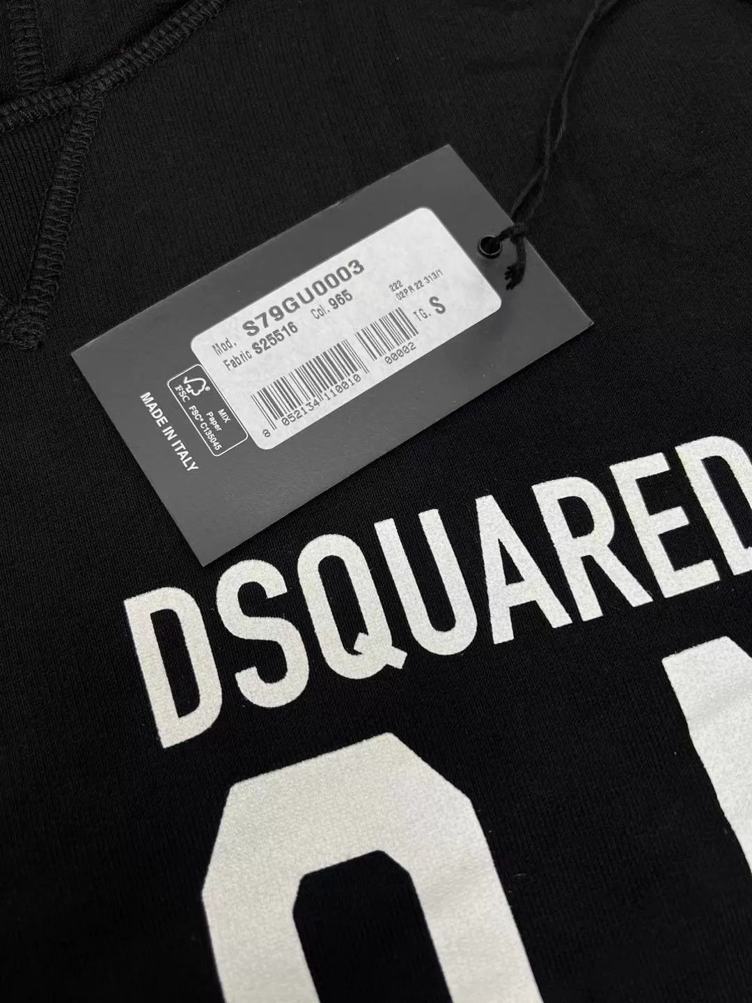 Dsquared2 Black 'ICON' Print Hoodie Size US S / EU 44-46 / 1 - 6 Thumbnail