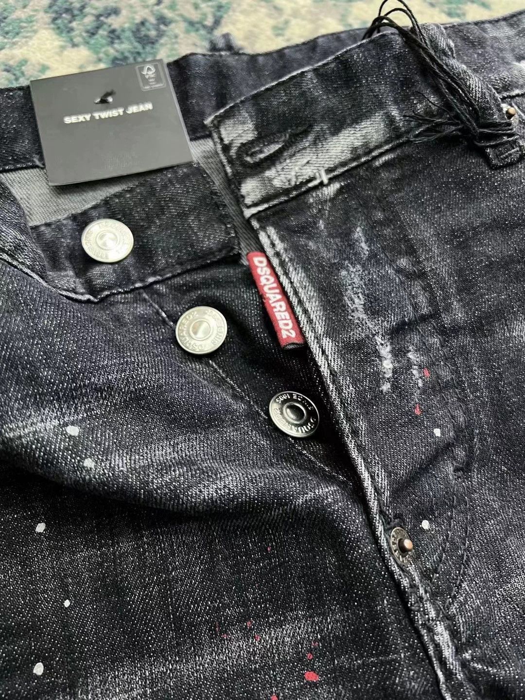 Dsquared2 Black Distressed Denim Jeans with Paint Splatter Size 30 Size US 30 / EU 46 - 3 Thumbnail