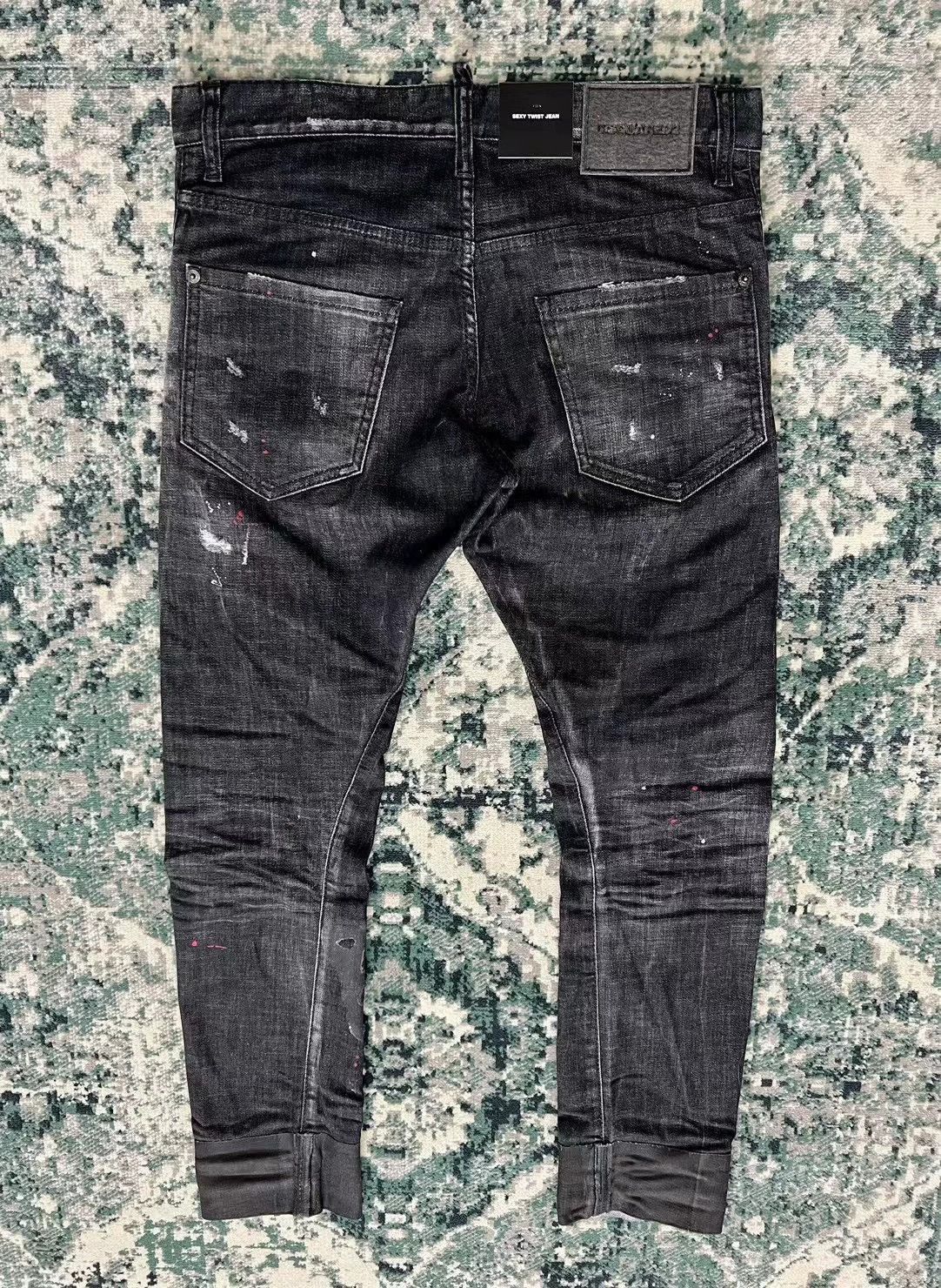 Dsquared2 Black Distressed Denim Jeans with Paint Splatter Size 30 Size US 30 / EU 46 - 2 Thumbnail