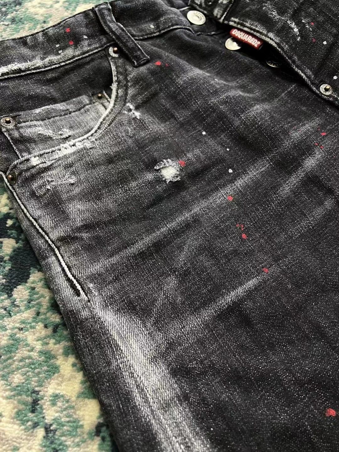 Dsquared2 Black Distressed Denim Jeans with Paint Splatter Size 30 Size US 30 / EU 46 - 4 Thumbnail