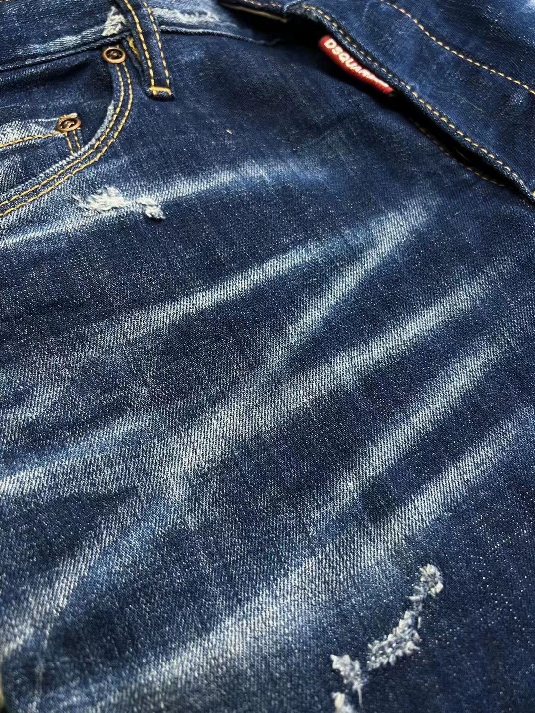 Dsquared2 Blue Distressed Denim Jeans with Rolled Cuffs Size US 28 / EU 44 - 4 Thumbnail