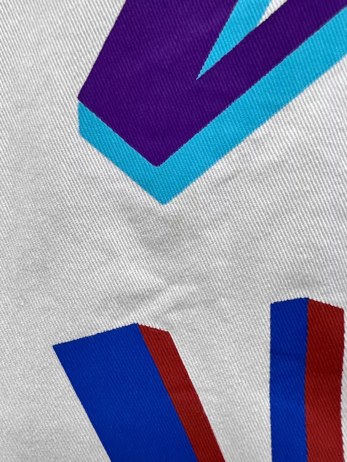 Louis Vuitton White Short Sleeve Colorful Letter Print Shirt Size US L / EU 52-54 / 3 - 6 Thumbnail