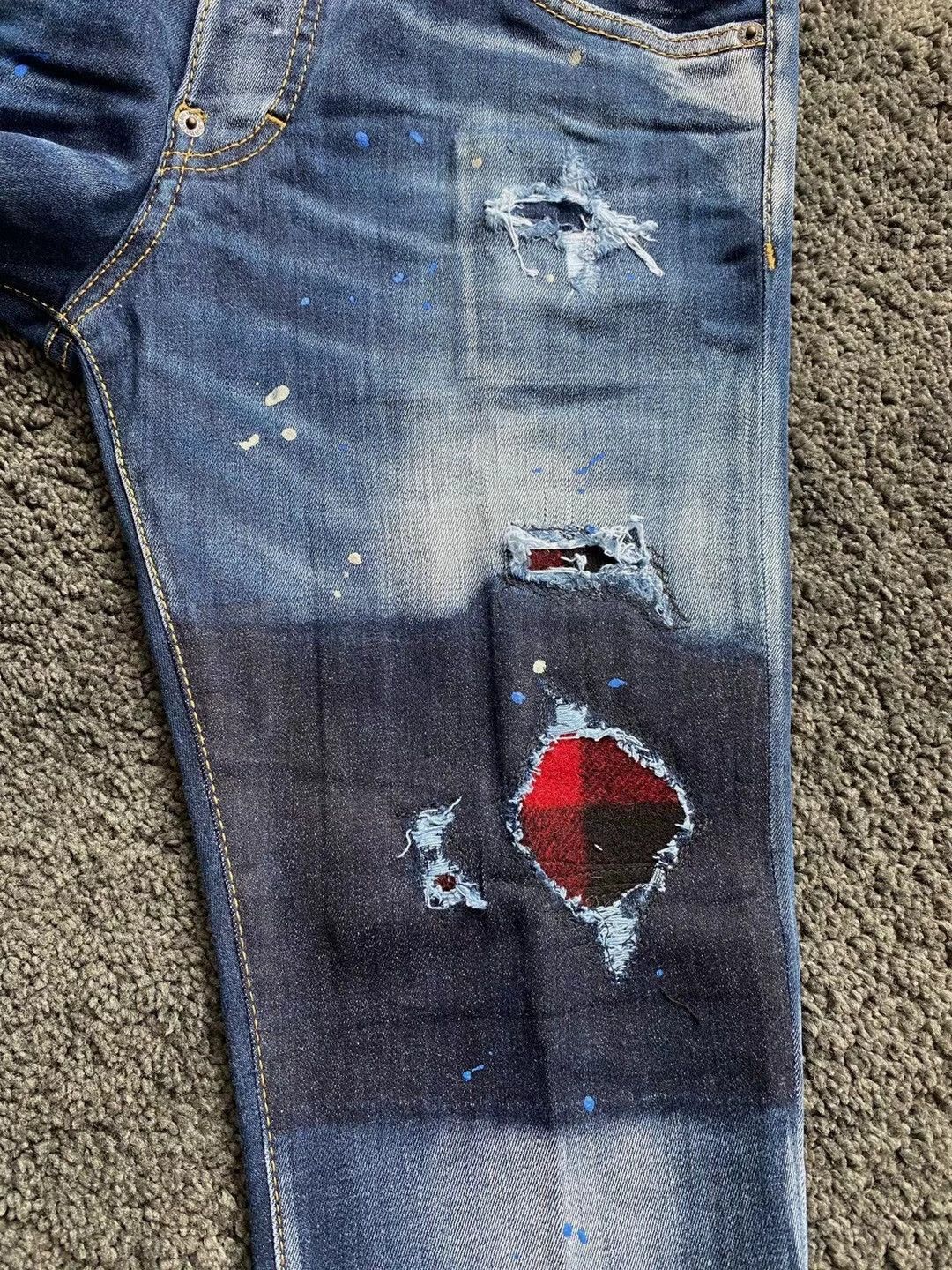 Dsquared2 Blue Distressed Denim Jeans Size 28 Size US 28 / EU 44 - 5 Thumbnail