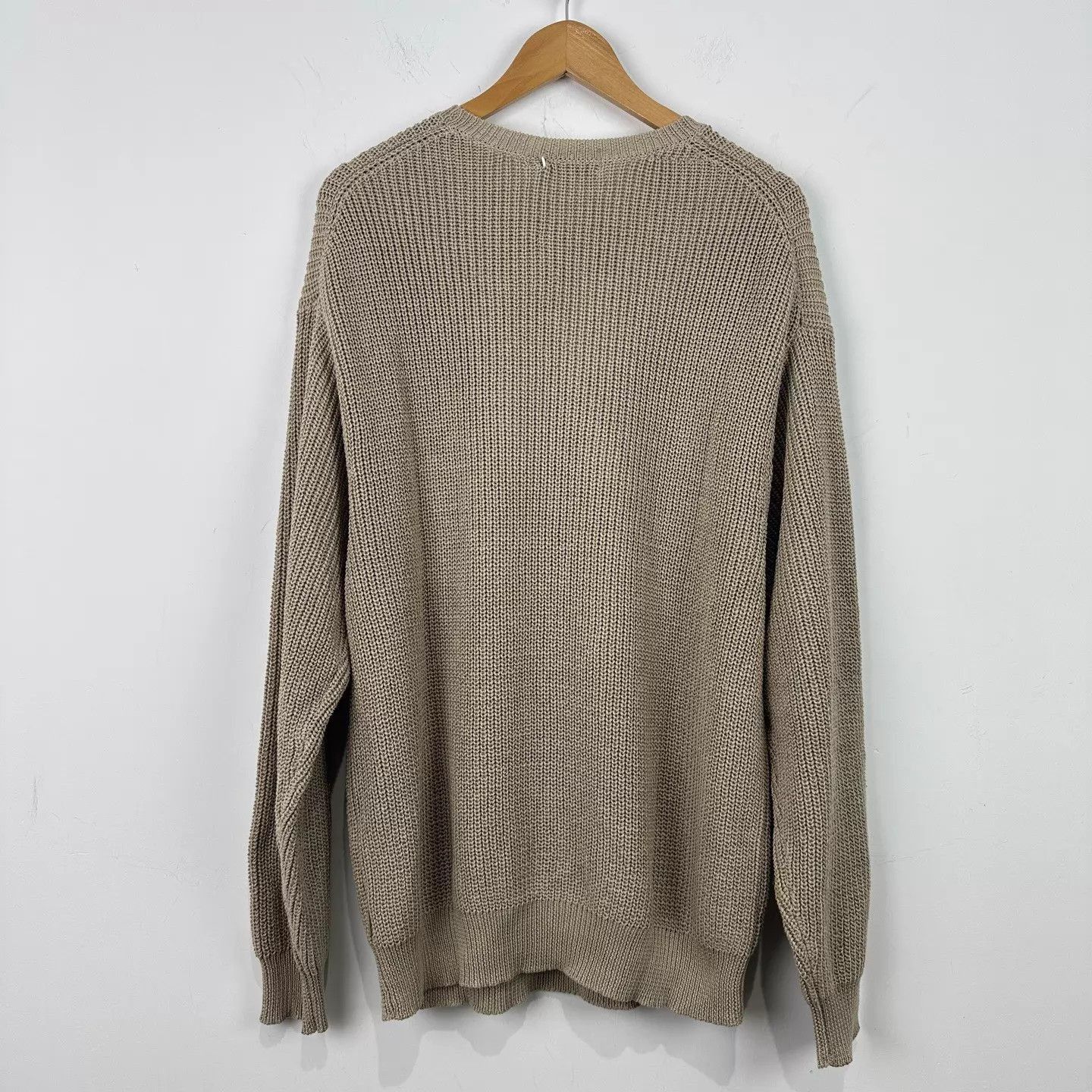 Comme des Garcons Beige Waffle Knit Long Sleeve Sweater Size US L / EU 52-54 / 3 - 2 Thumbnail