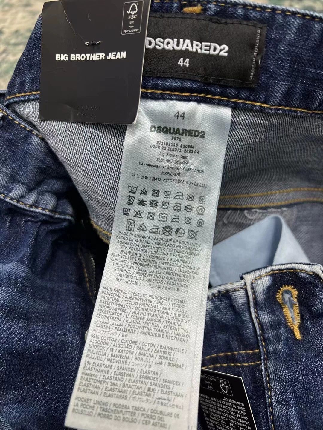 Dsquared2 Blue Distressed Paint Splatter Denim Jeans Size 28 Size US 28 / EU 44 - 9 Thumbnail