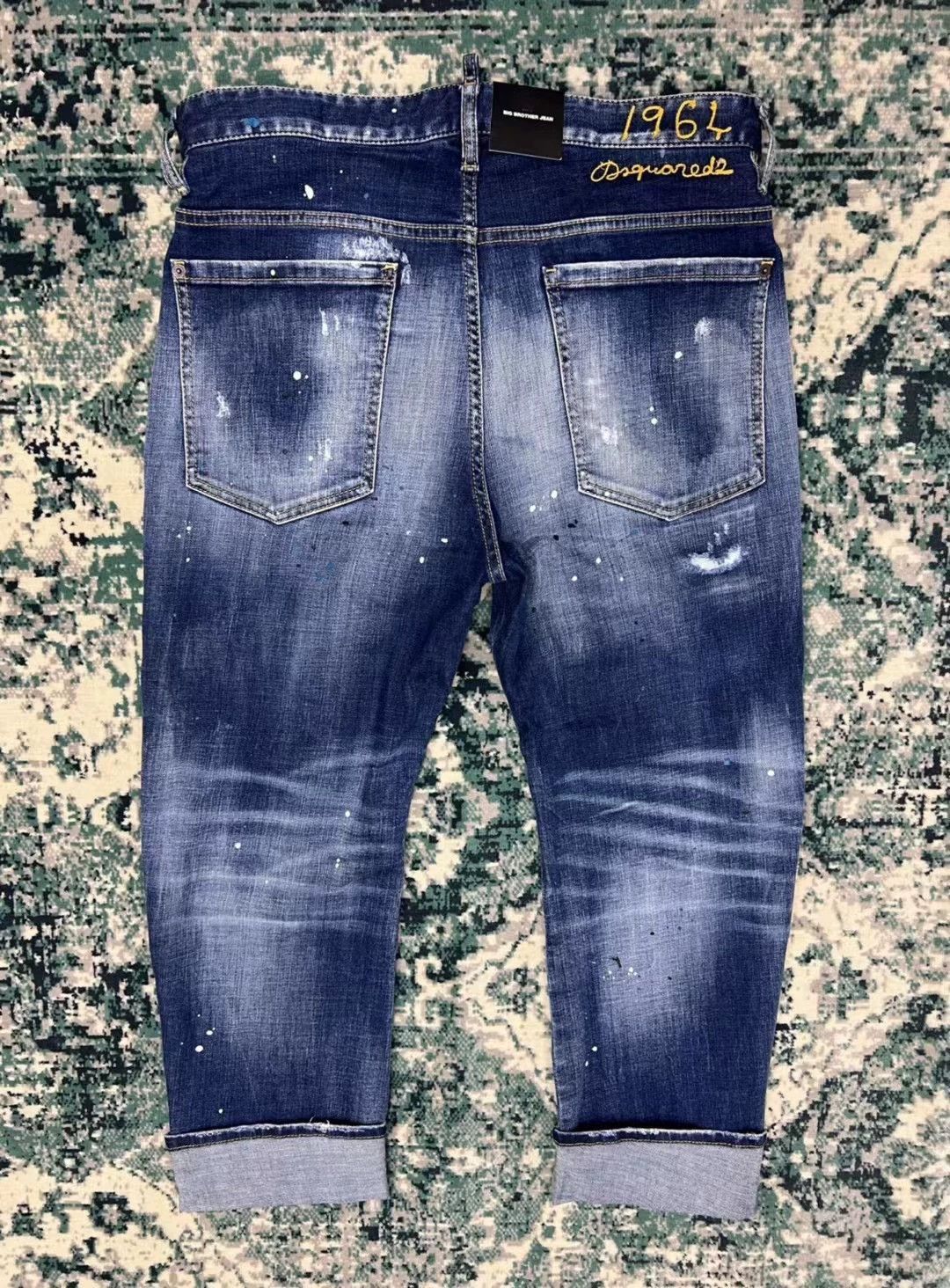 Dsquared2 Blue Distressed Paint Splatter Denim Jeans Size 28 Size US 28 / EU 44 - 2 Thumbnail