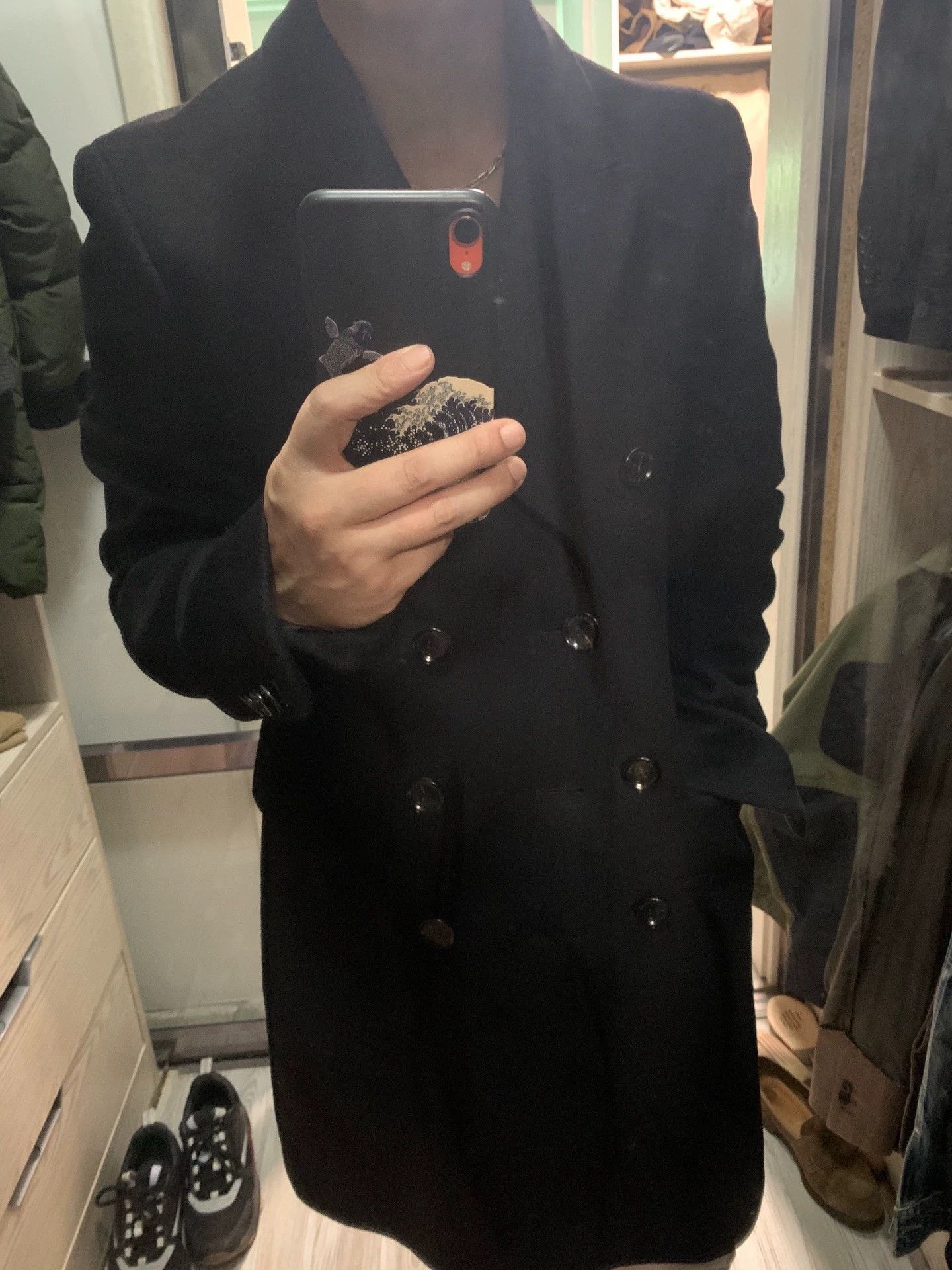 Burberry Black Double-Breasted Long Coat Size US M / EU 48-50 / 2 - 7 Thumbnail
