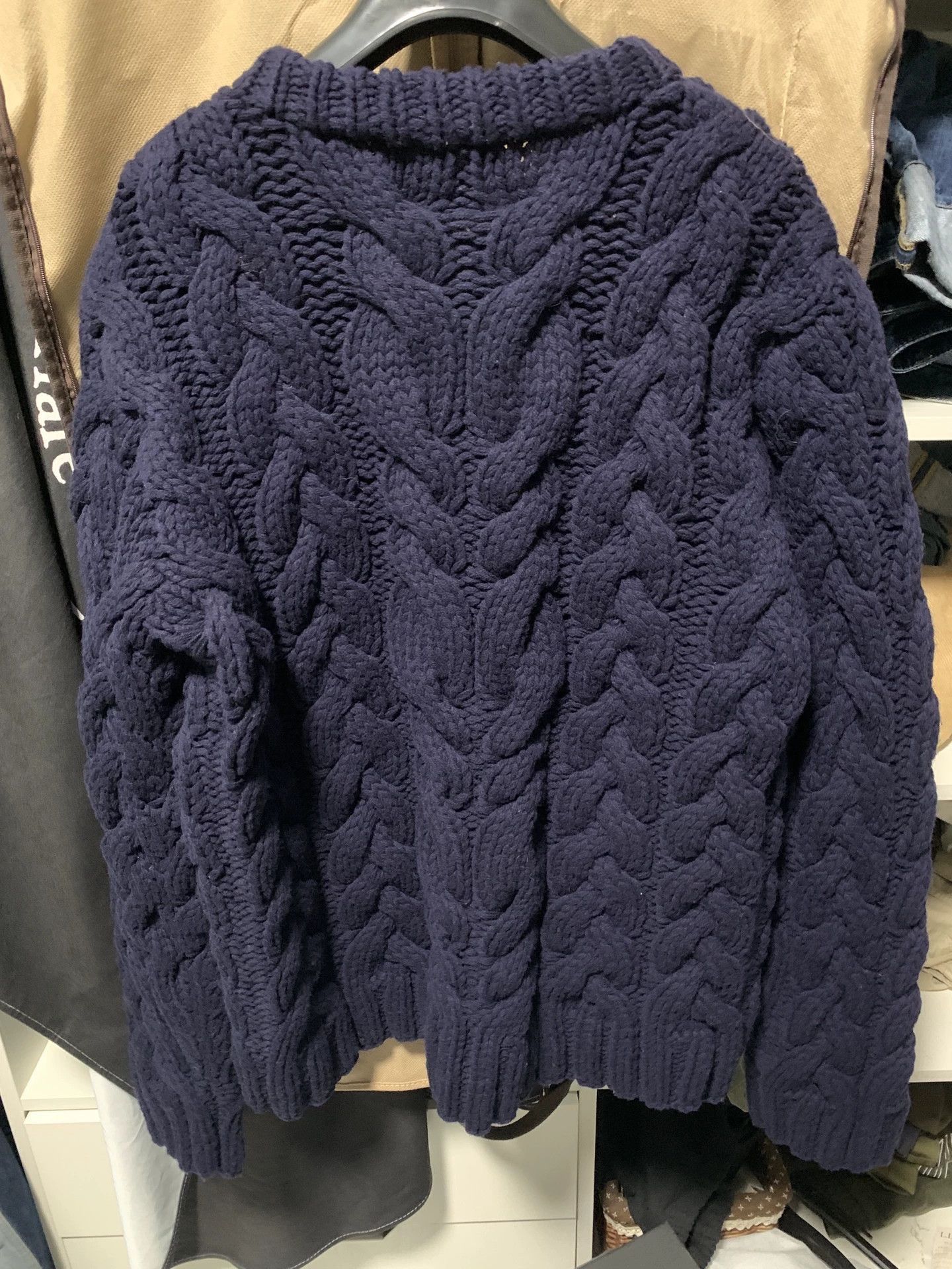 Neighborhood Blue Cable Knit Sweater - Size M Size US M / EU 48-50 / 2 - 5 Thumbnail
