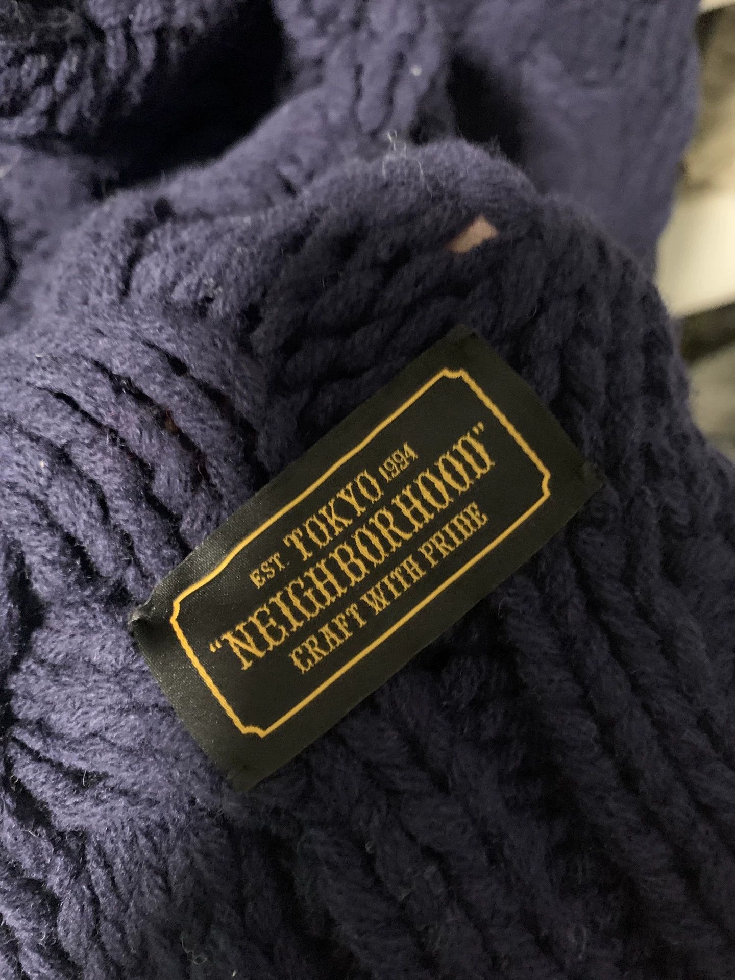 Neighborhood Blue Cable Knit Sweater - Size M Size US M / EU 48-50 / 2 - 4 Thumbnail