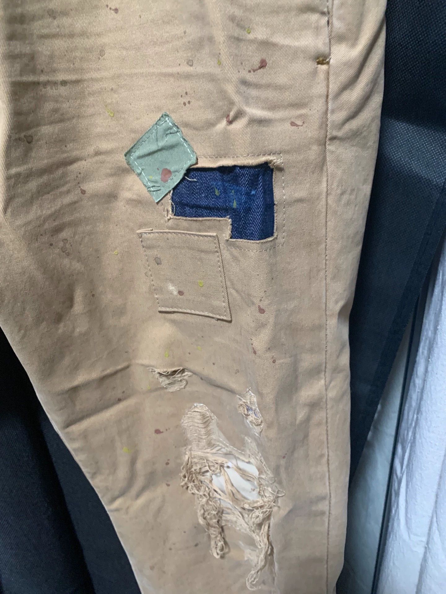Dsquared2 Beige Distressed Patchwork Casual Pants Size 30 Size US 30 / EU 46 - 4 Thumbnail