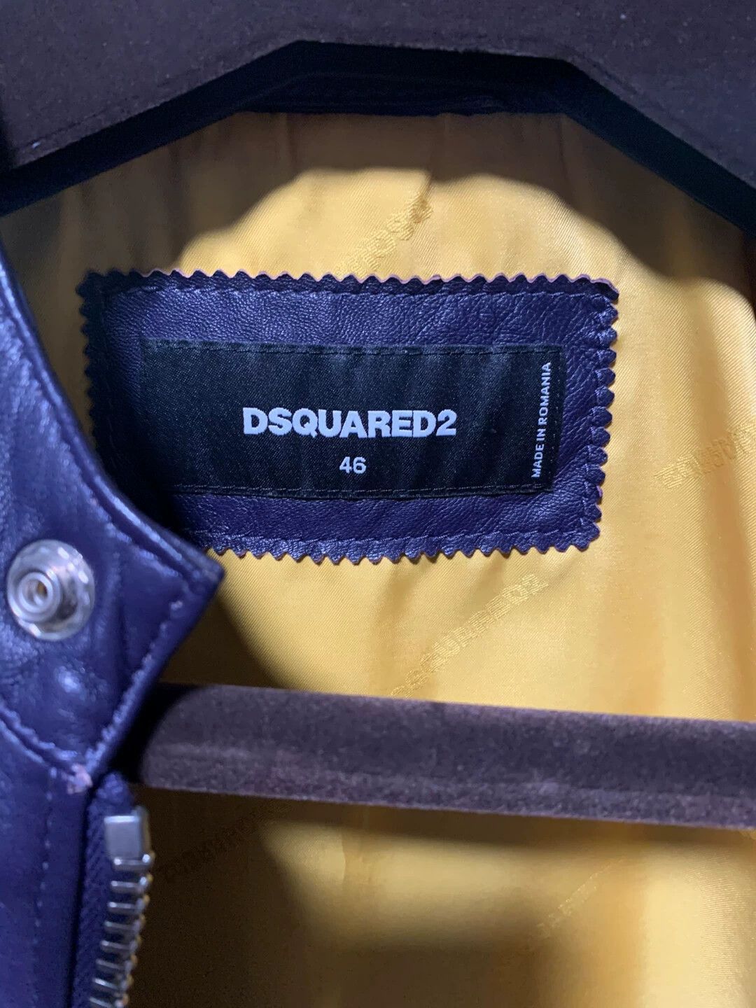 Dsquared2 Multi Color Leather Biker Jacket Size US S / EU 44-46 / 1 - 3 Thumbnail