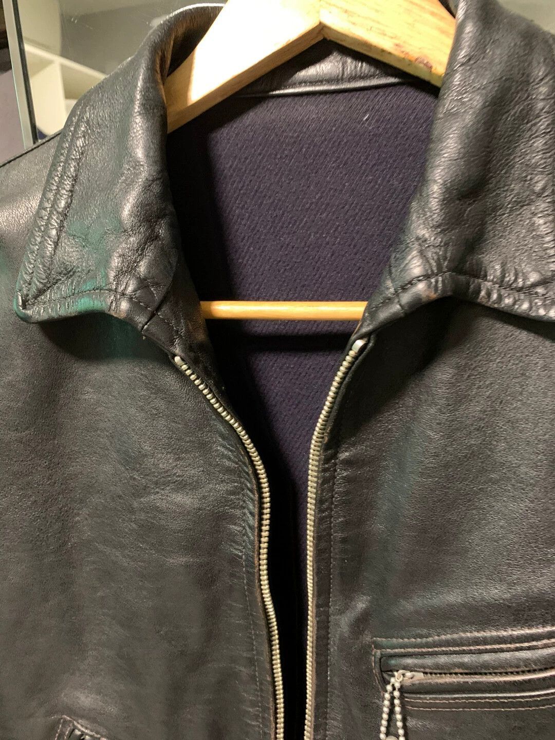 Freewheelers Black Leather Jacket with Zip Pockets Size US XXS / EU 40 - 3 Thumbnail